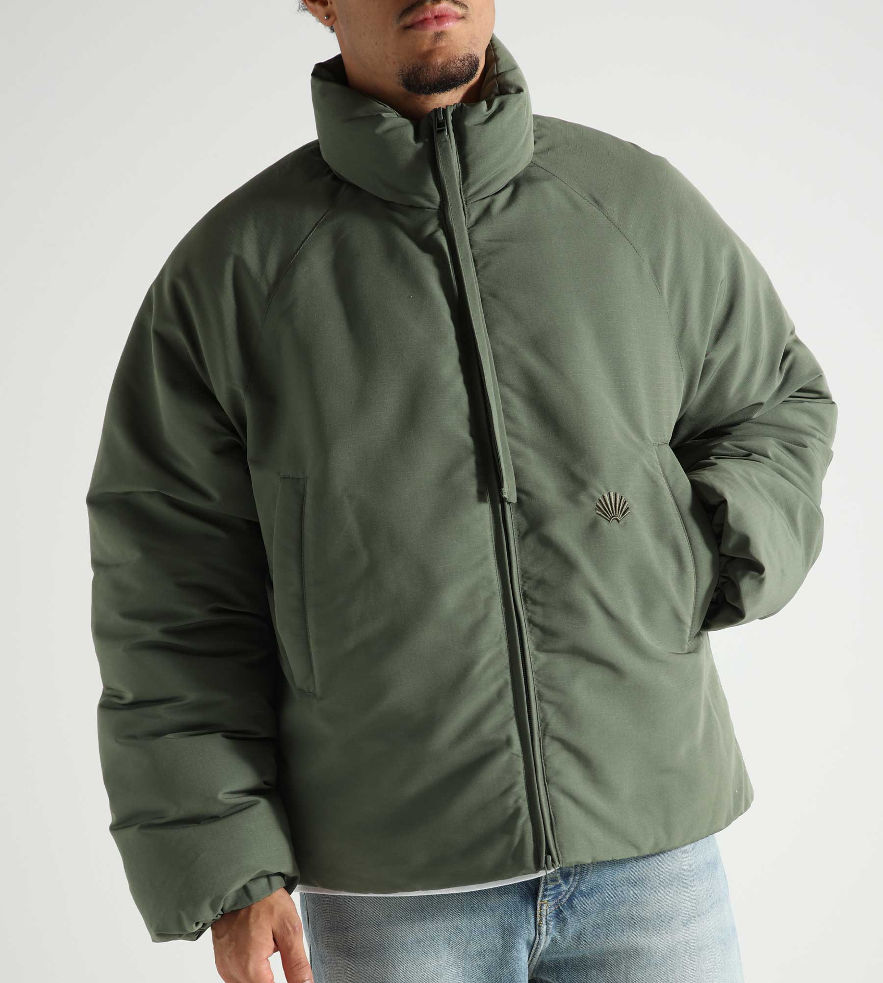 New Amsterdam Surf Association Puffer Jacket Army Green