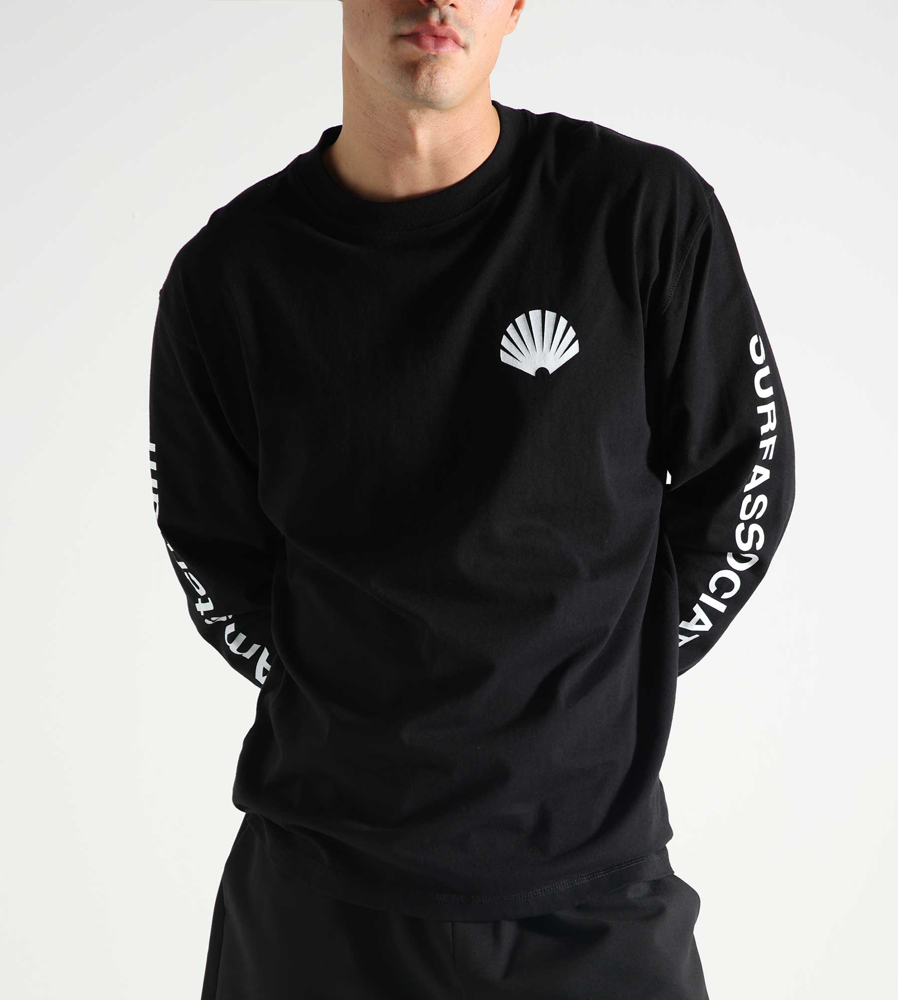 New Amsterdam Surf Association Logo Longsleeve Black White