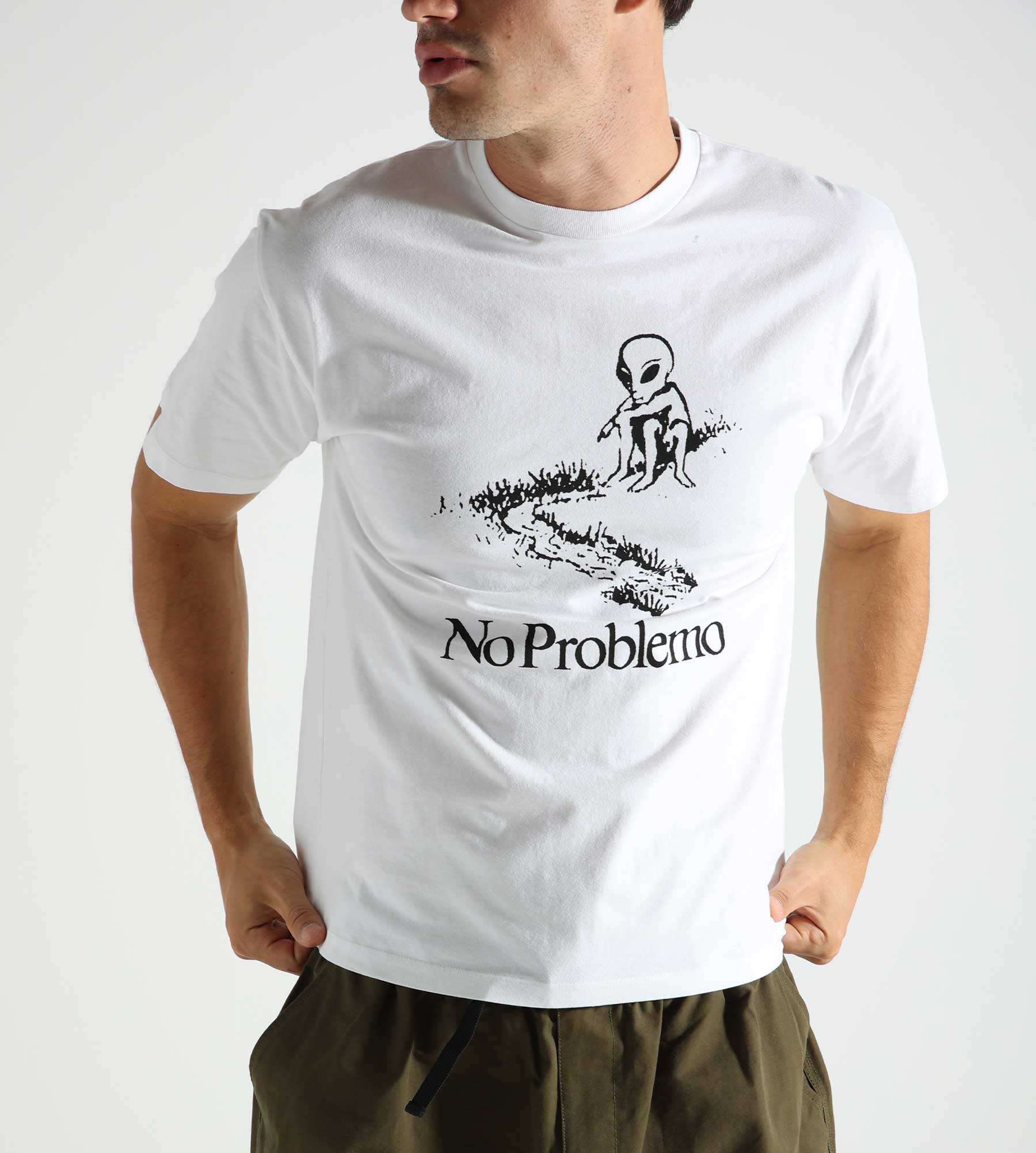 No Problemo Toboggan Tee White Black