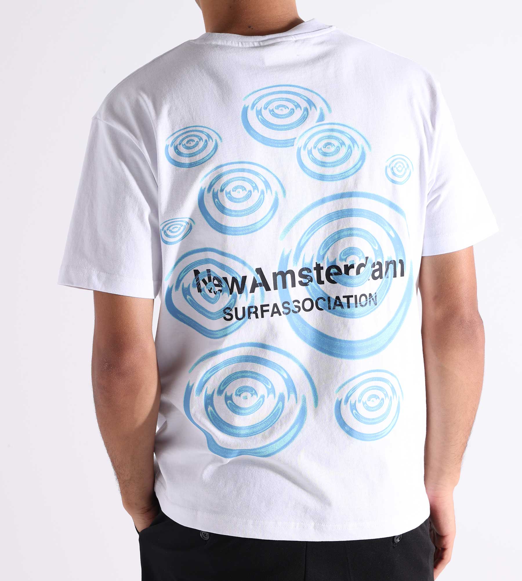 New Amsterdam Surf Association Ripple Tee White Blue