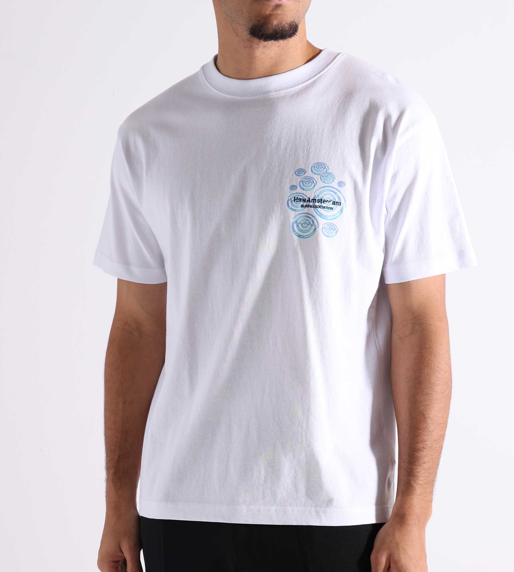 New Amsterdam Surf Association Ripple Tee White Blue