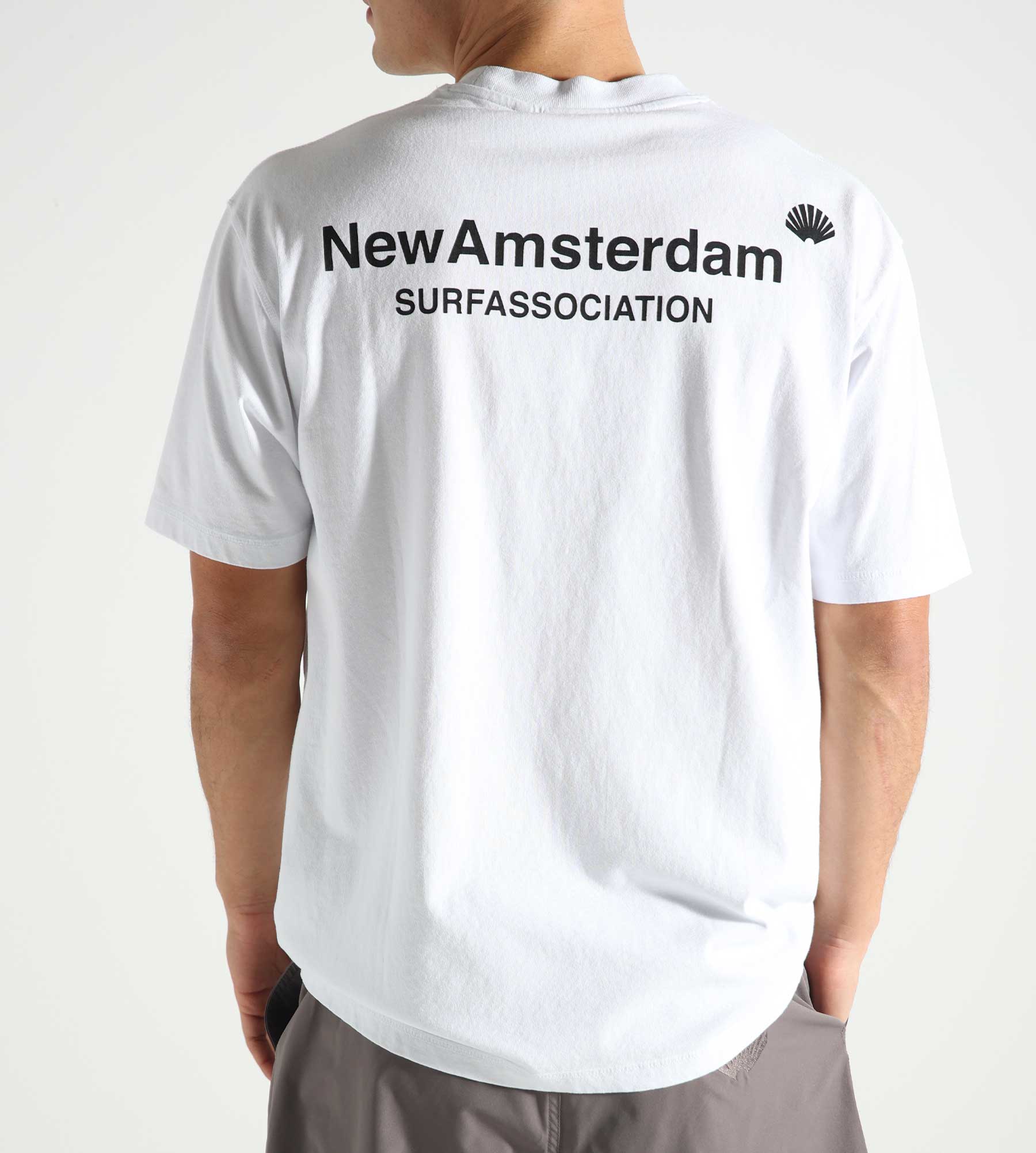 New Amsterdam Surf Association SS25 Logo Tee White Black