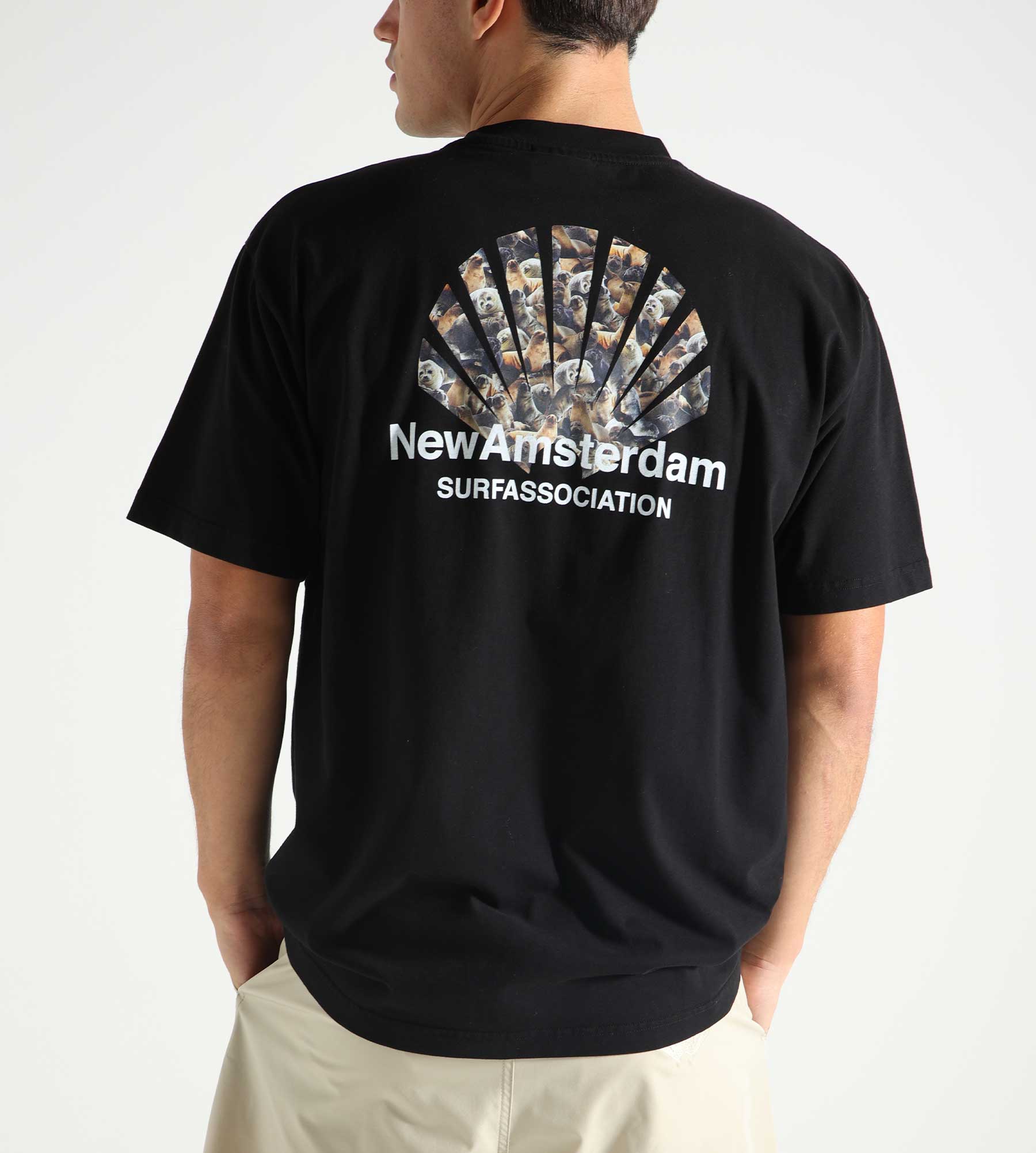 New Amsterdam Surf Association Seal Logo Tee Black