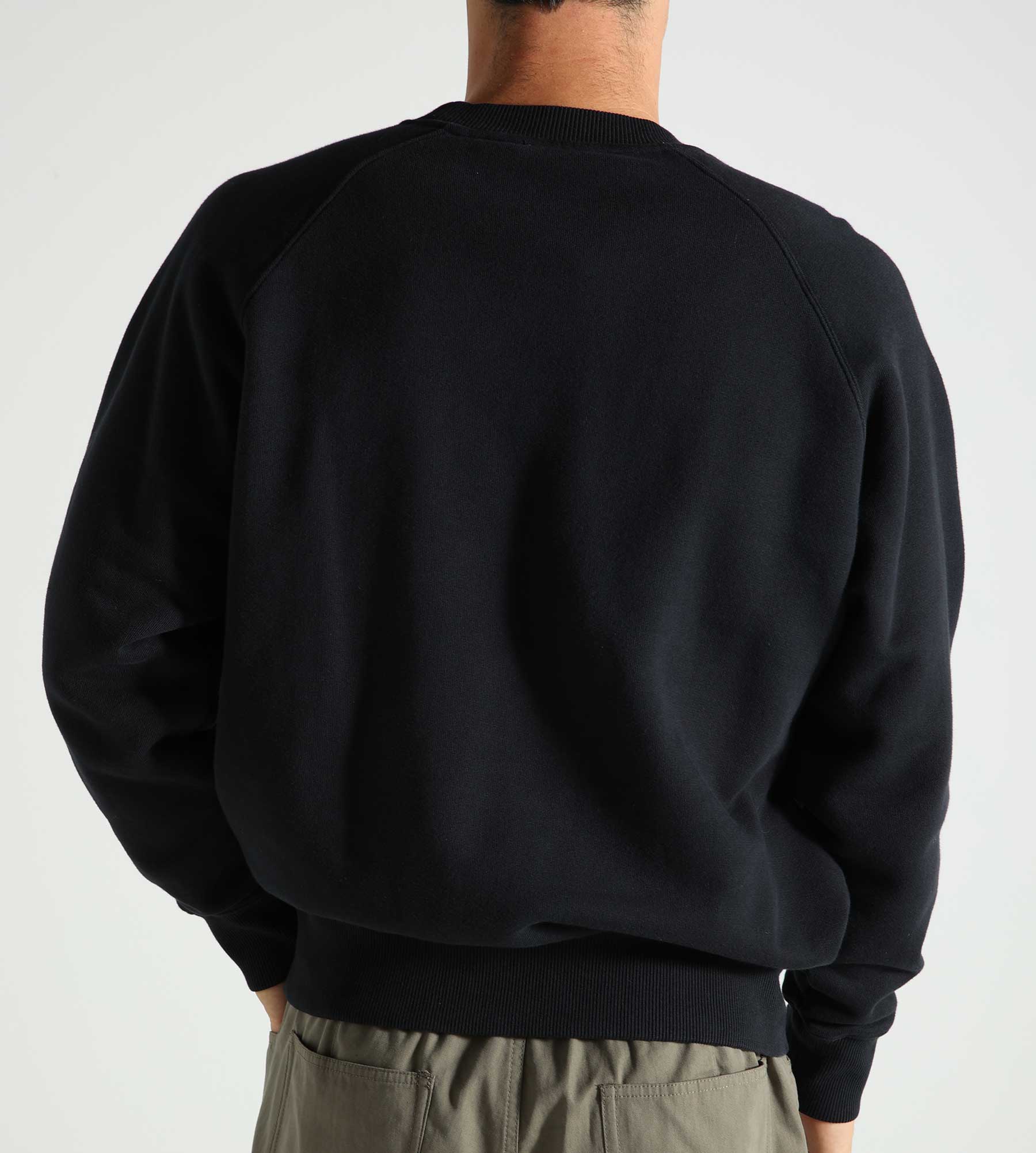 Norse Projects Marten Relaxed Organic Raglan N Patch Sweatshirt Black