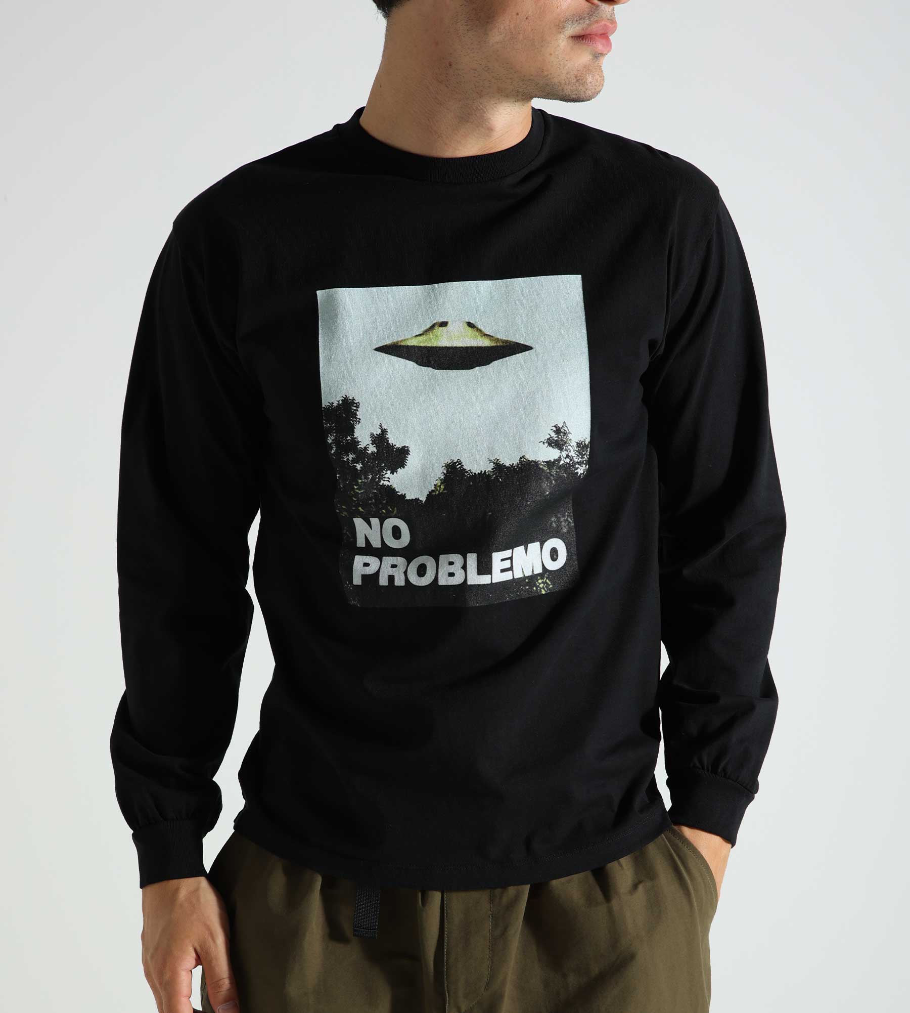 No Problemo Visitors Longsleeve White Black