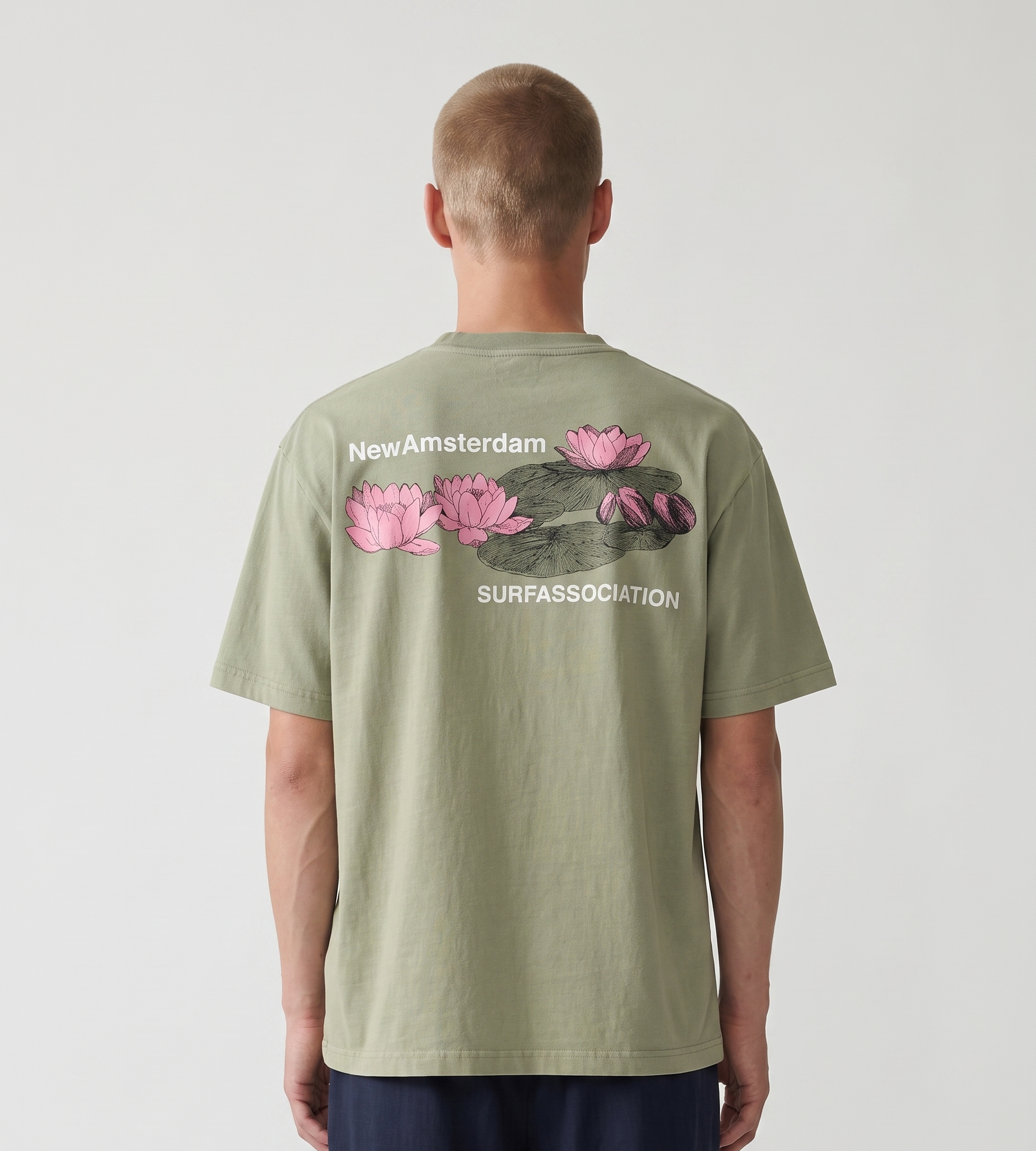 New Amsterdam Surf Association Lilies Tee Sea Grass