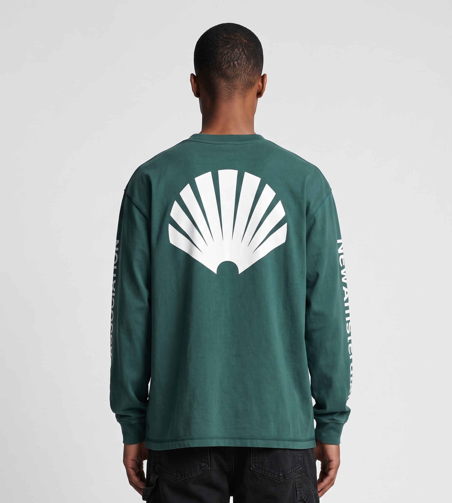 New Amsterdam Surf Association Logo Longsleeve Bottle Green White