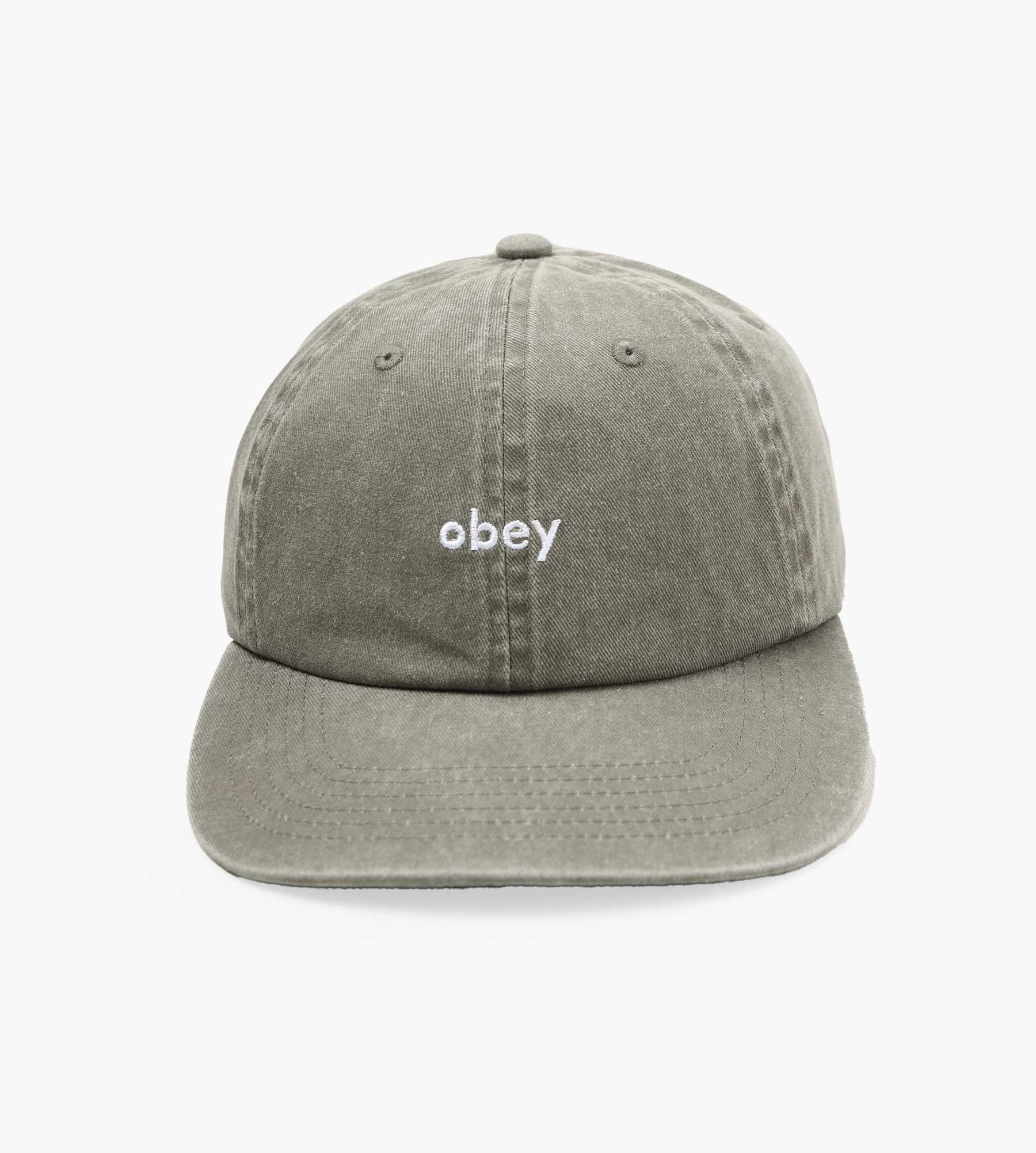 Obey Pigment Lowercase 6 Panel Stra Pigment Olive