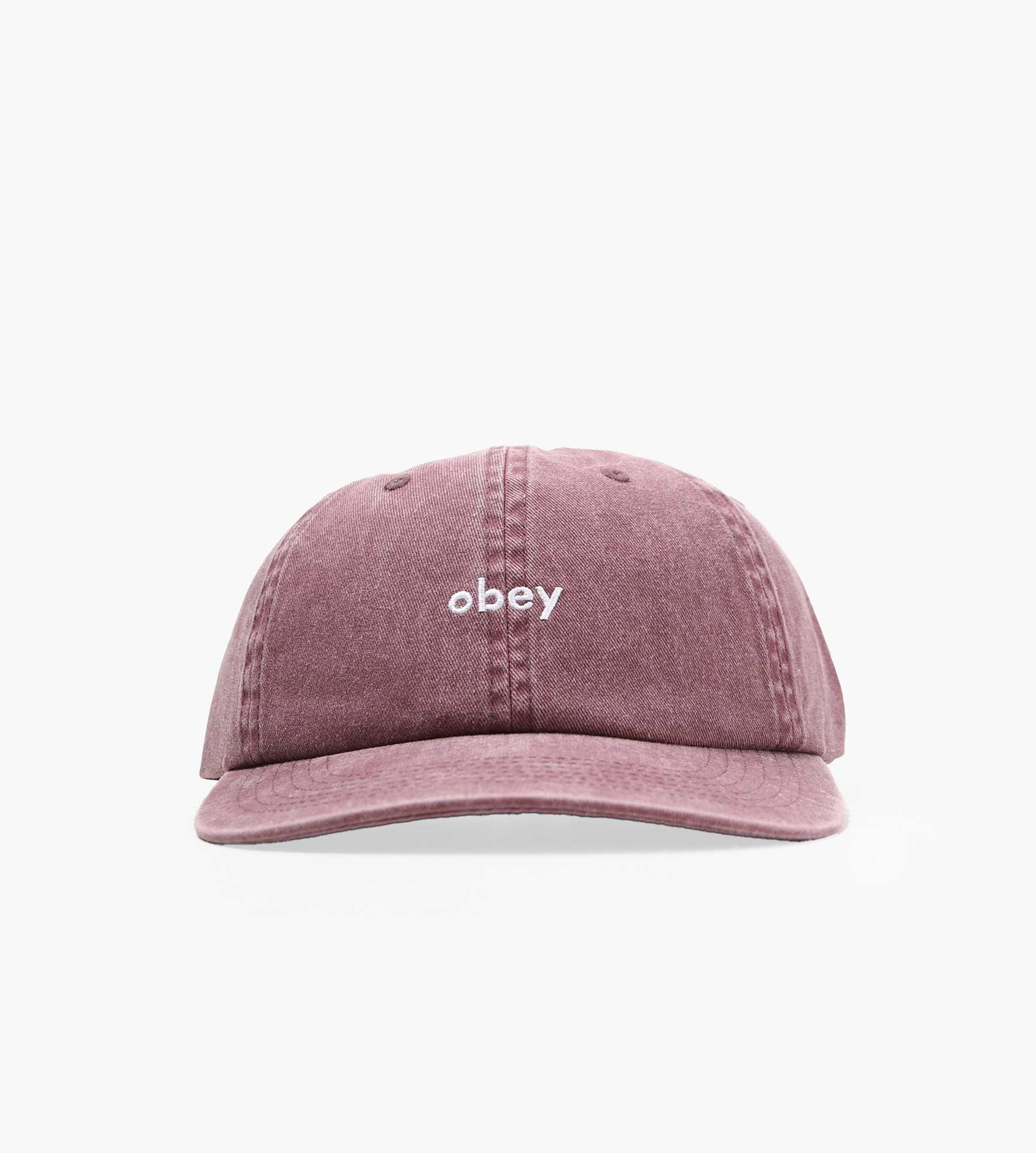 Obey Pigment Lowercase 6 Panel Stra Pigment Vino