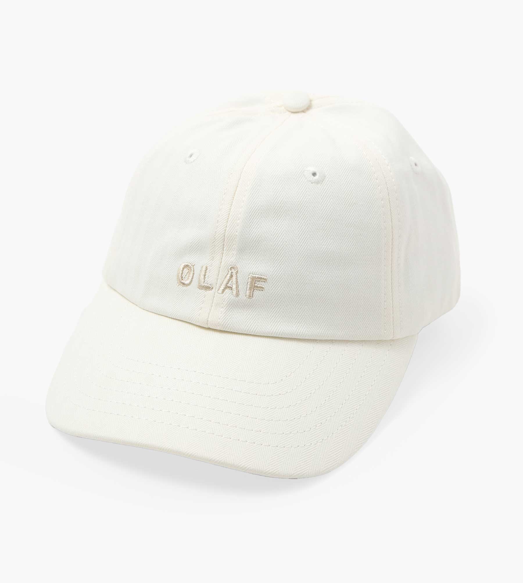 OLAF Herringbone Block Cap Off-White