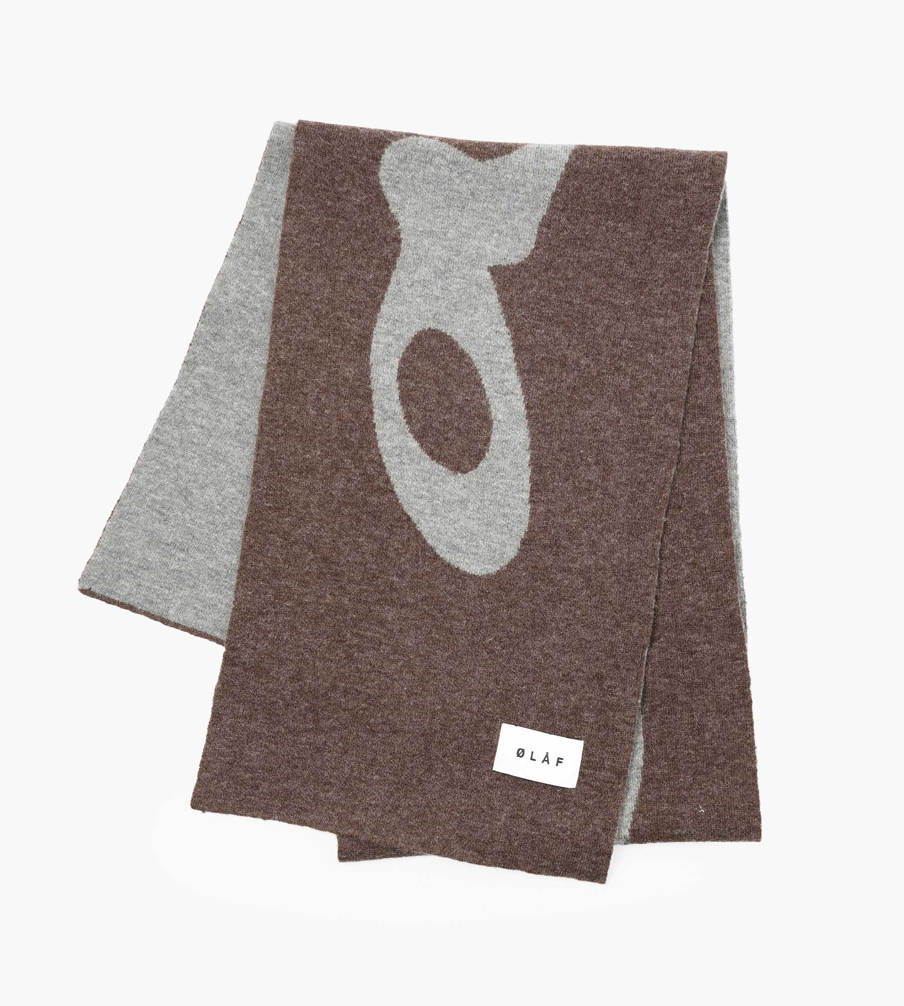 OLAF Wavy Drift Scarf Brown Grey