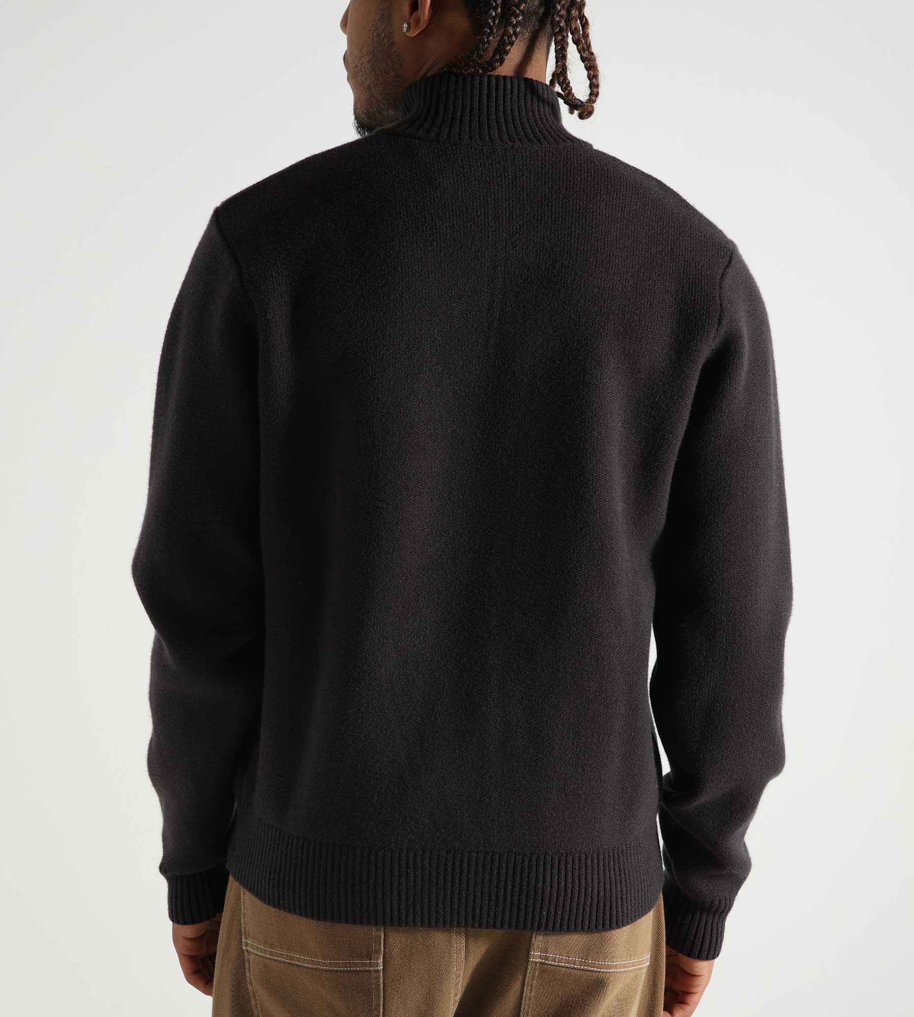 OLAF Knitted Drift Mock Neck Charcoal