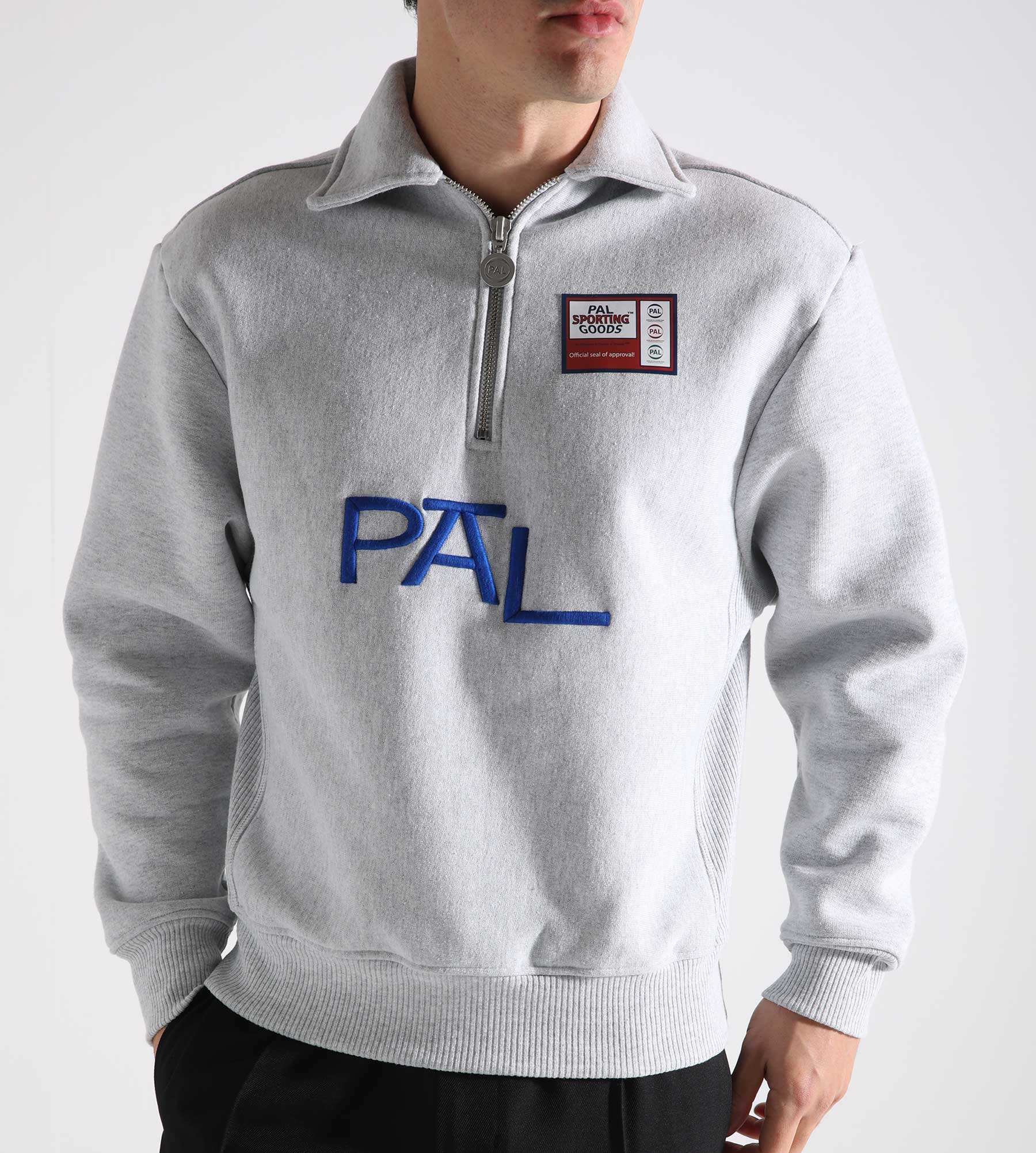 PAL Sporting Goods Wet Pass Half Zip Light Gray Marl