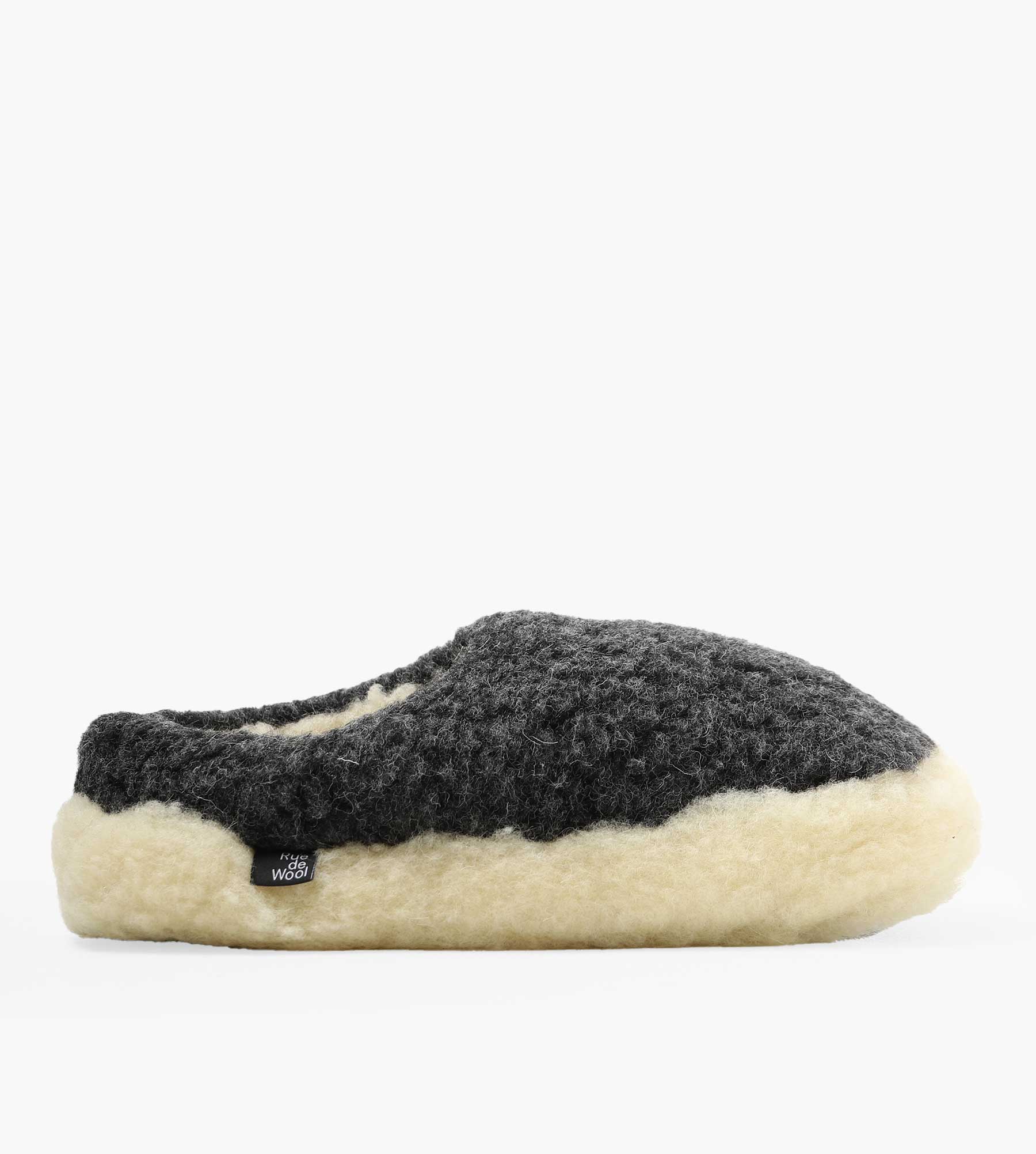 Rue de Wool The Nordic Low Charcoal Black Natural