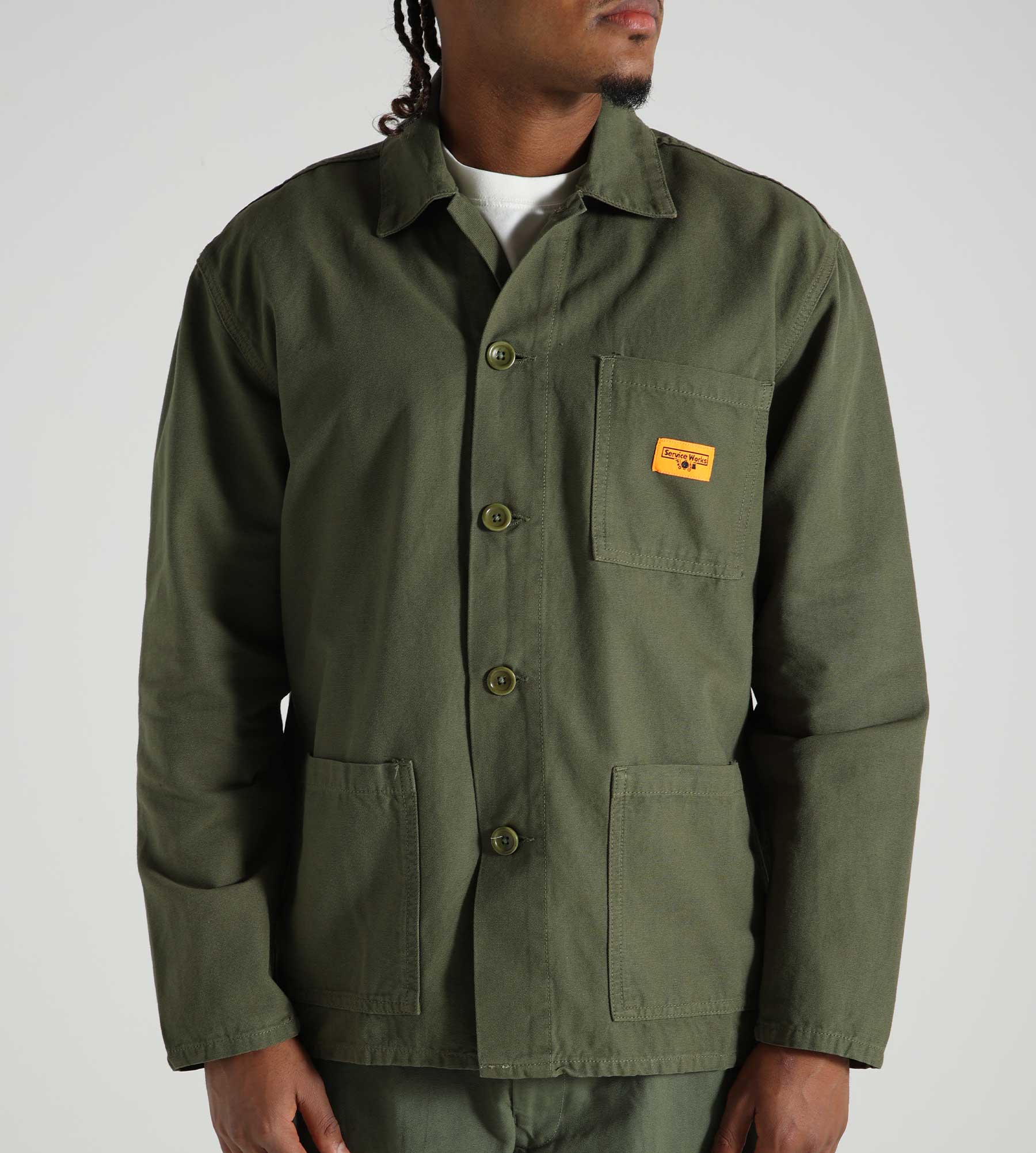 Service Works Canvas Coverall Jacket Olive