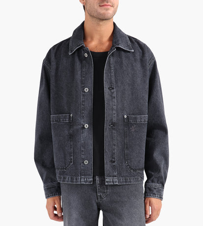 OLAF Denim Boxy Jacket Washed Charcoal