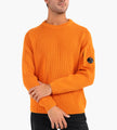 C.P. Company Full Rib Knit Crewneck Russet Orange