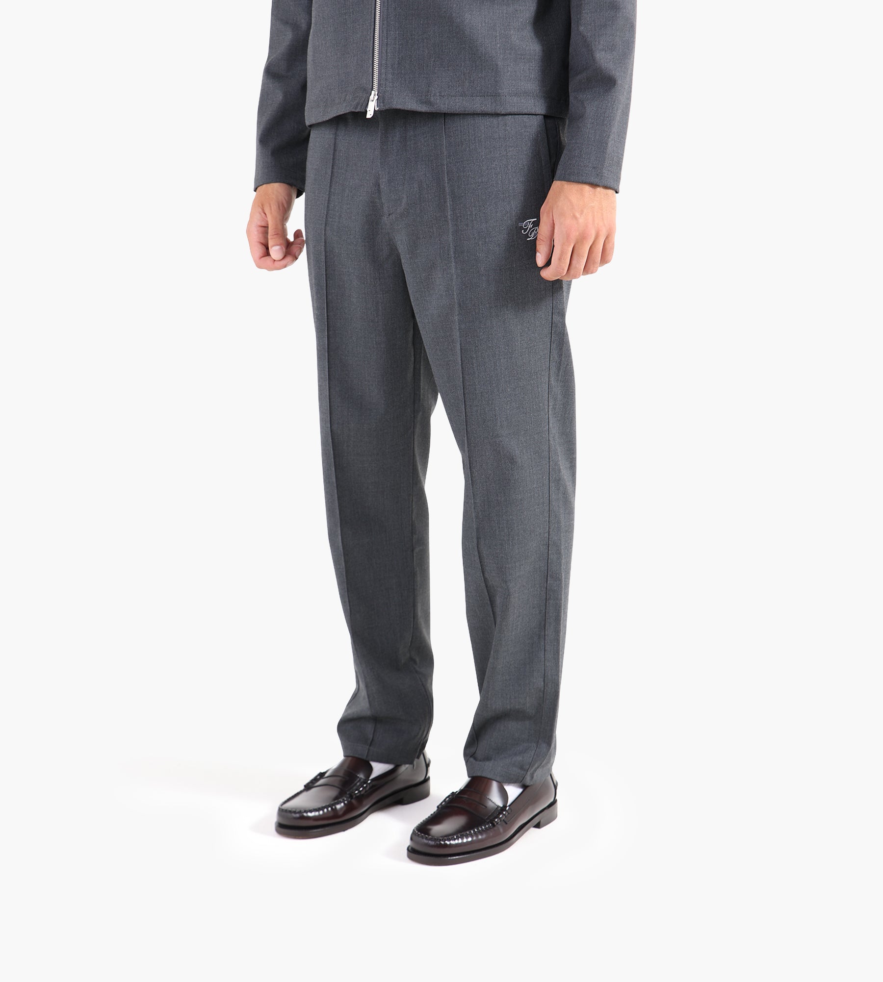 Filling Pieces Coach Pants Twill Wool Grey