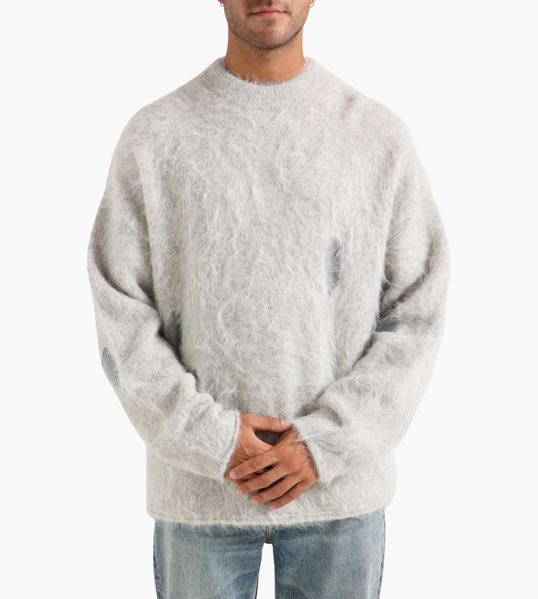 New Amsterdam Surf Association Alpaca Blend Crewneck Grey Grey