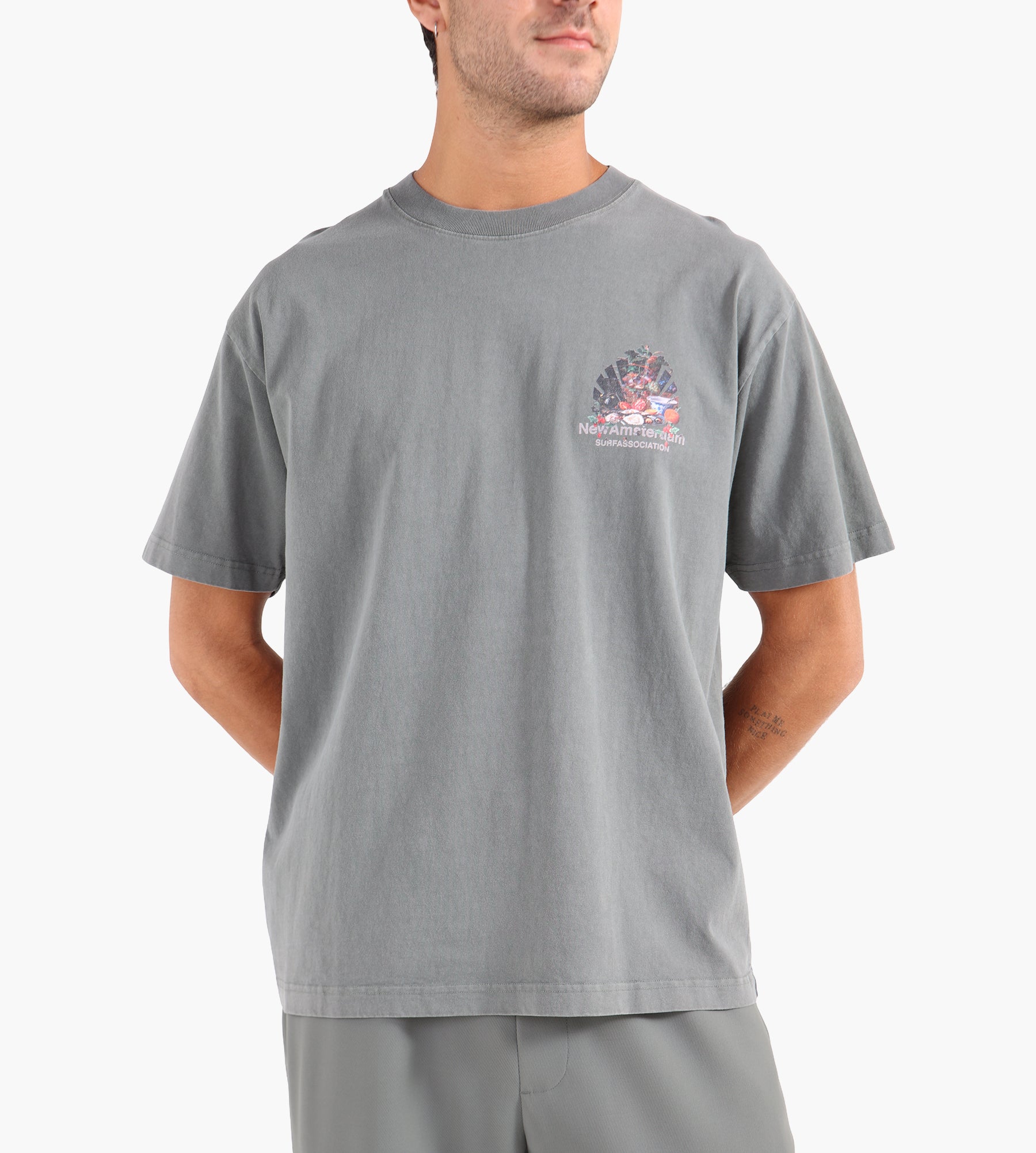 New Amsterdam Surf Association Buffet Tee Shark Green