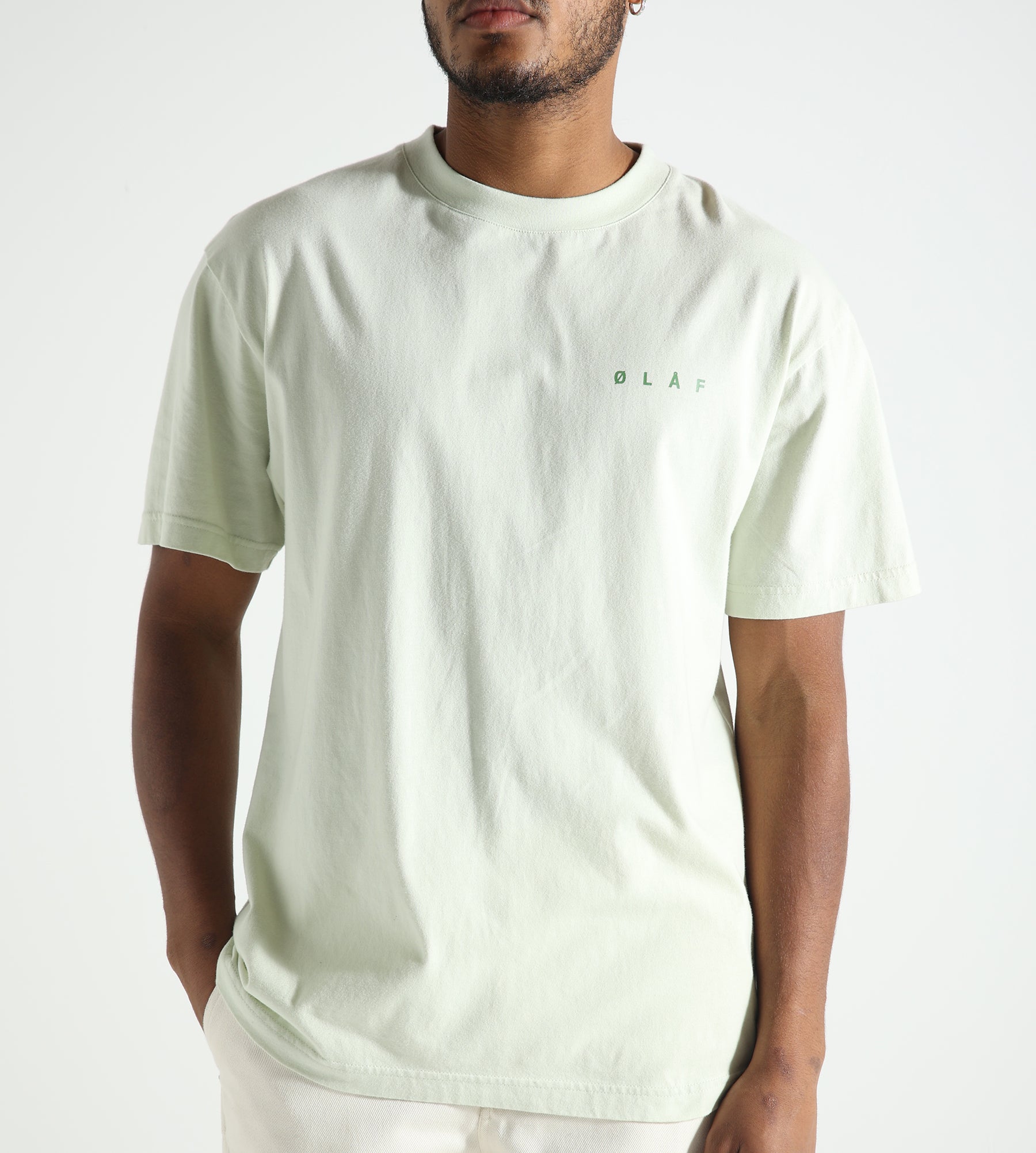 OLAF Spiral Face Tee Pale Green