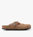 Birkenstock Boston Soft Footbed Suede Leather Dark Tea Tonal FB