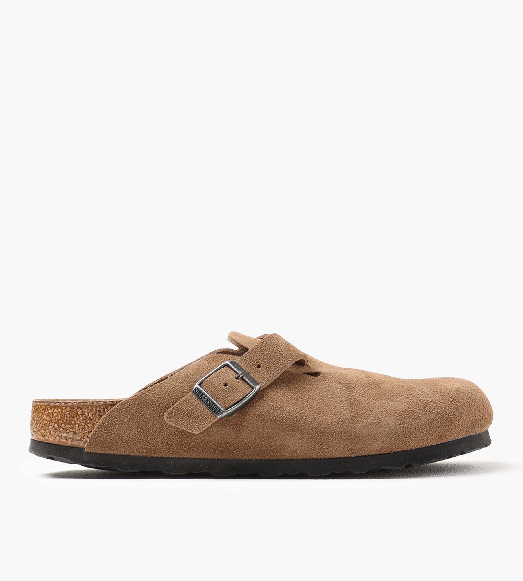Birkenstock Boston Soft Footbed Suede Leather Dark Tea Tonal FB