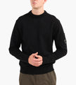C.P. Company Soft Cotton Stretch Knit Crewneck Black