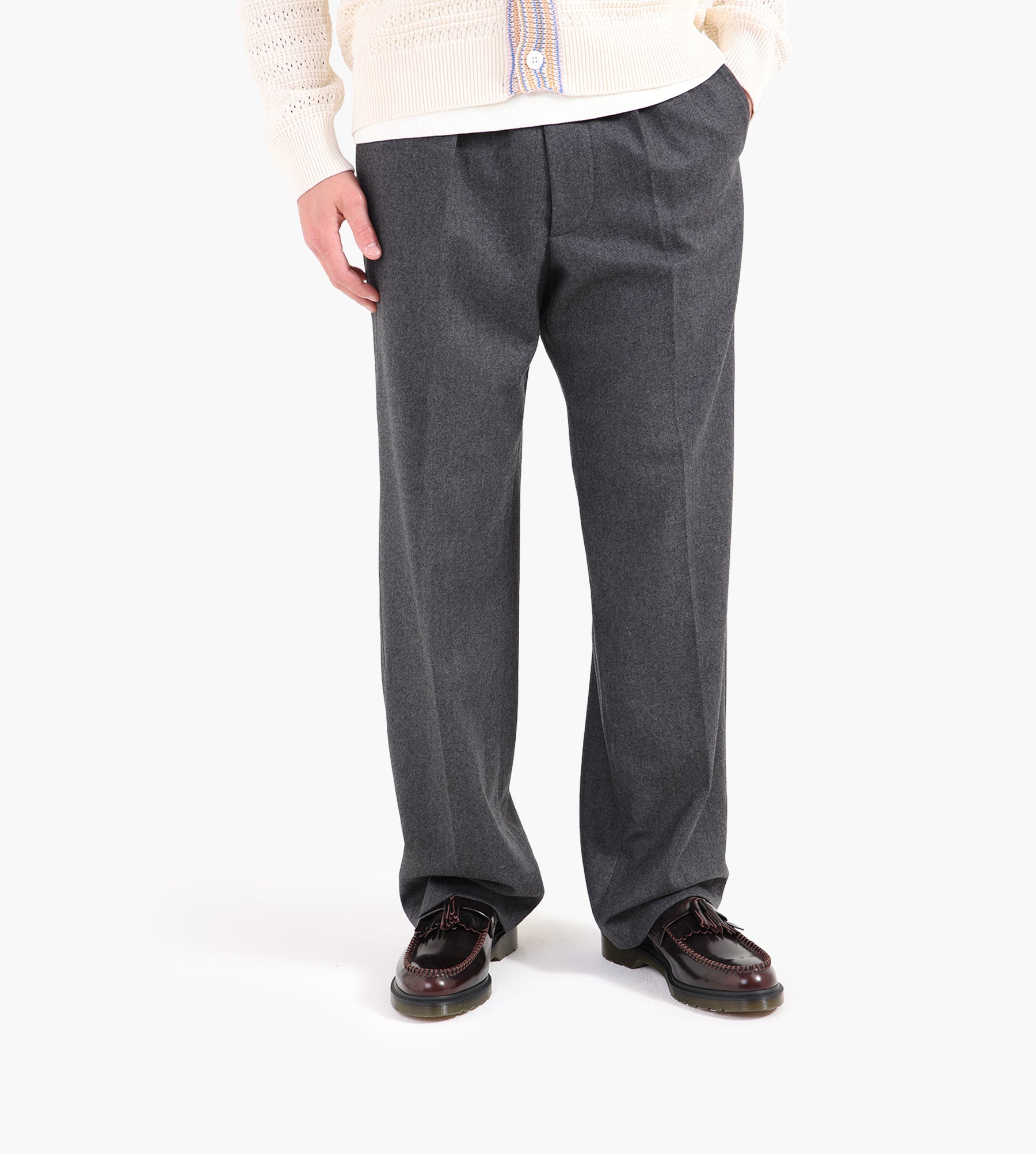 Drôle De Monsieur Le Pantalon …Lastiquè Flanelle Grey