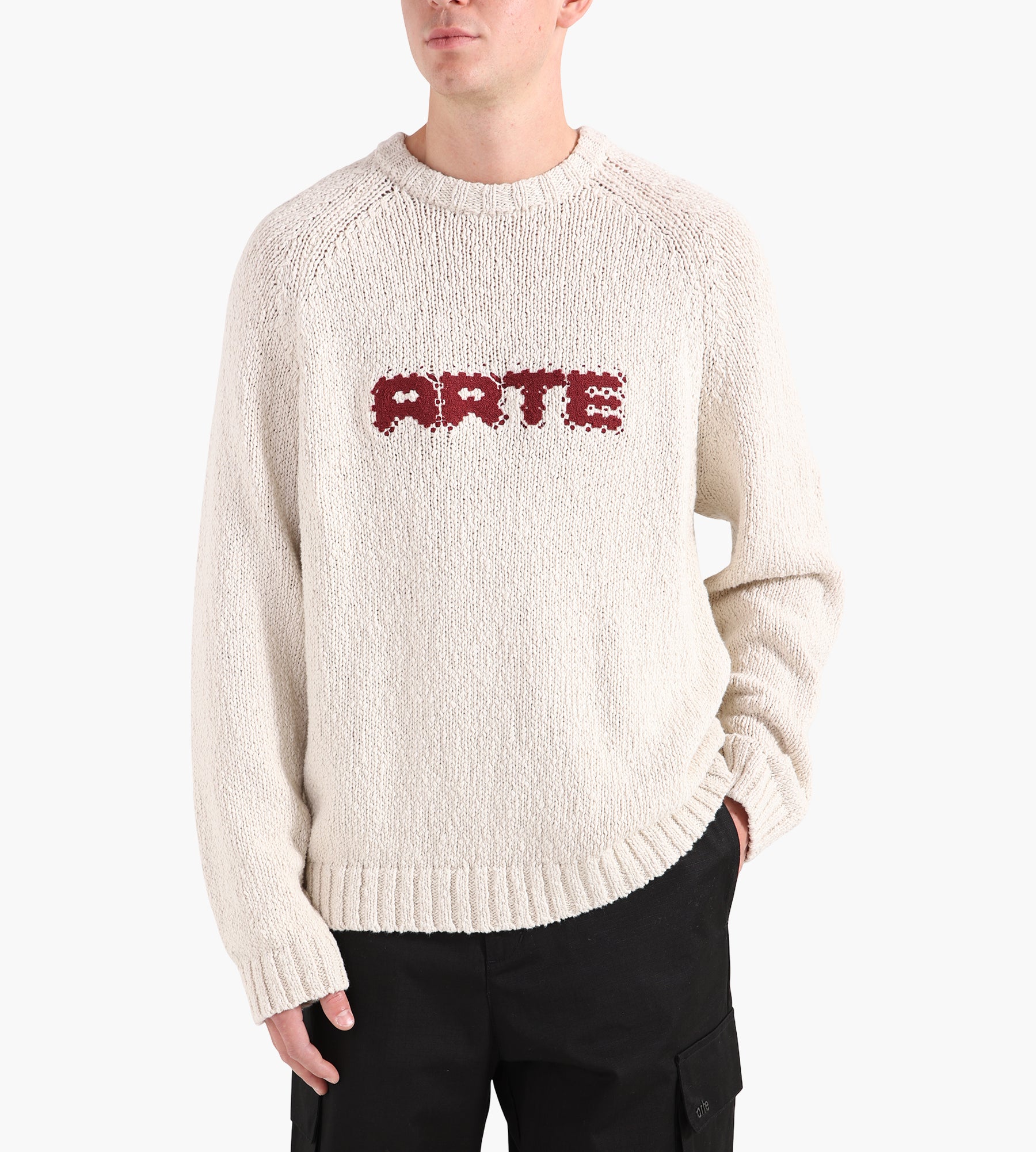 Arte Antwerp Pixel Front Knit Cream