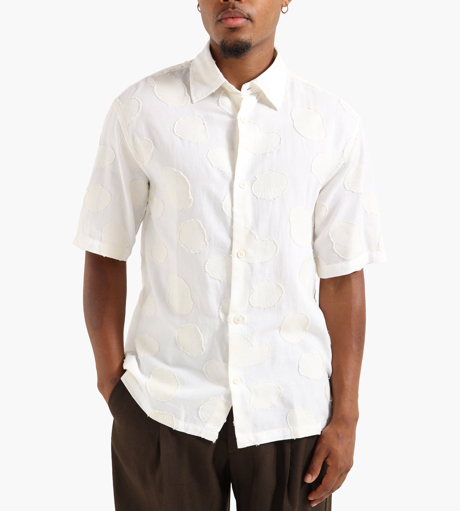 NN.07 Freddy Short Sleeve Shirt NO PKT 5715 Ivory