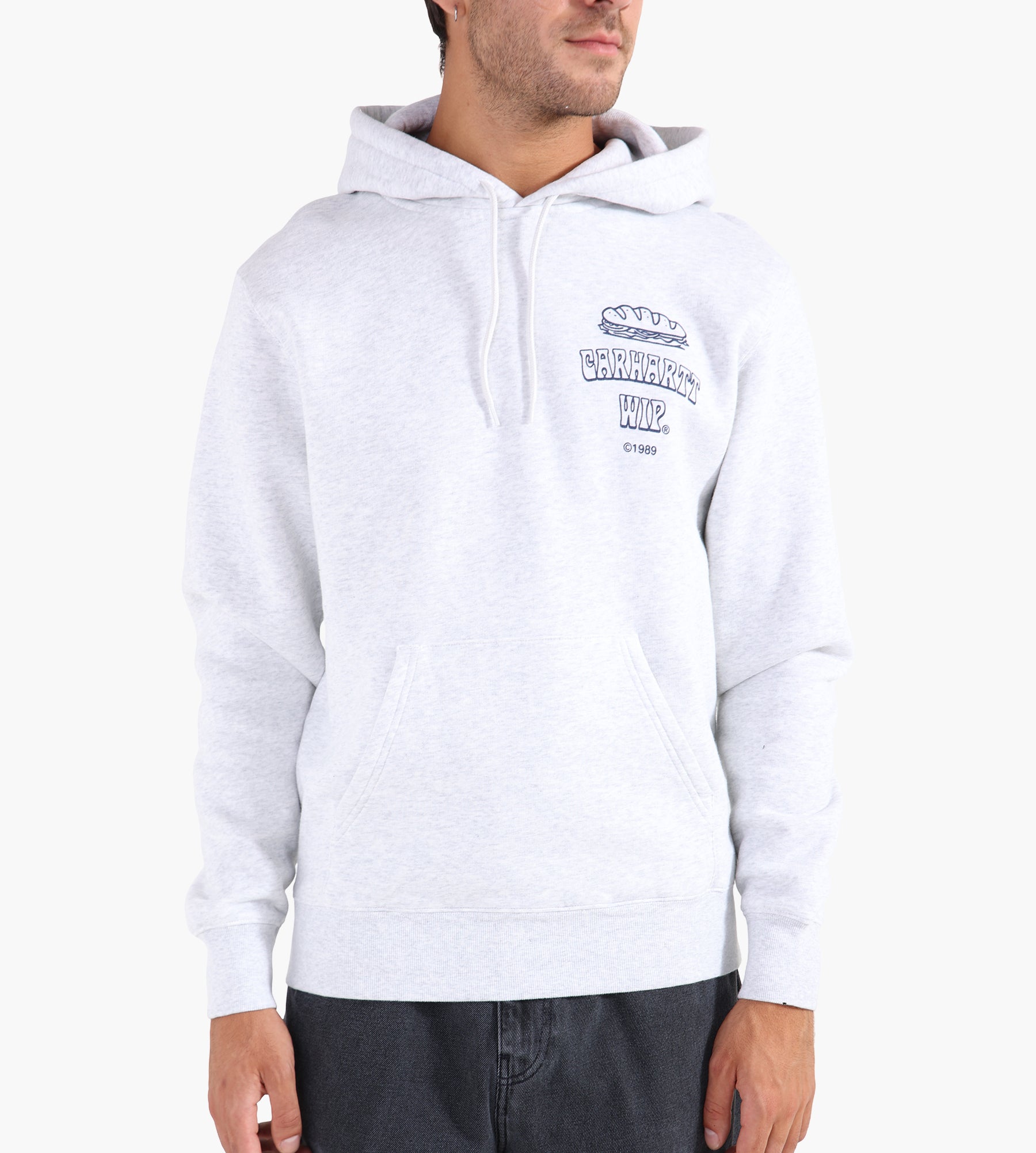 Carhartt WIP Hoodie Sandwich Ash Heather Blue