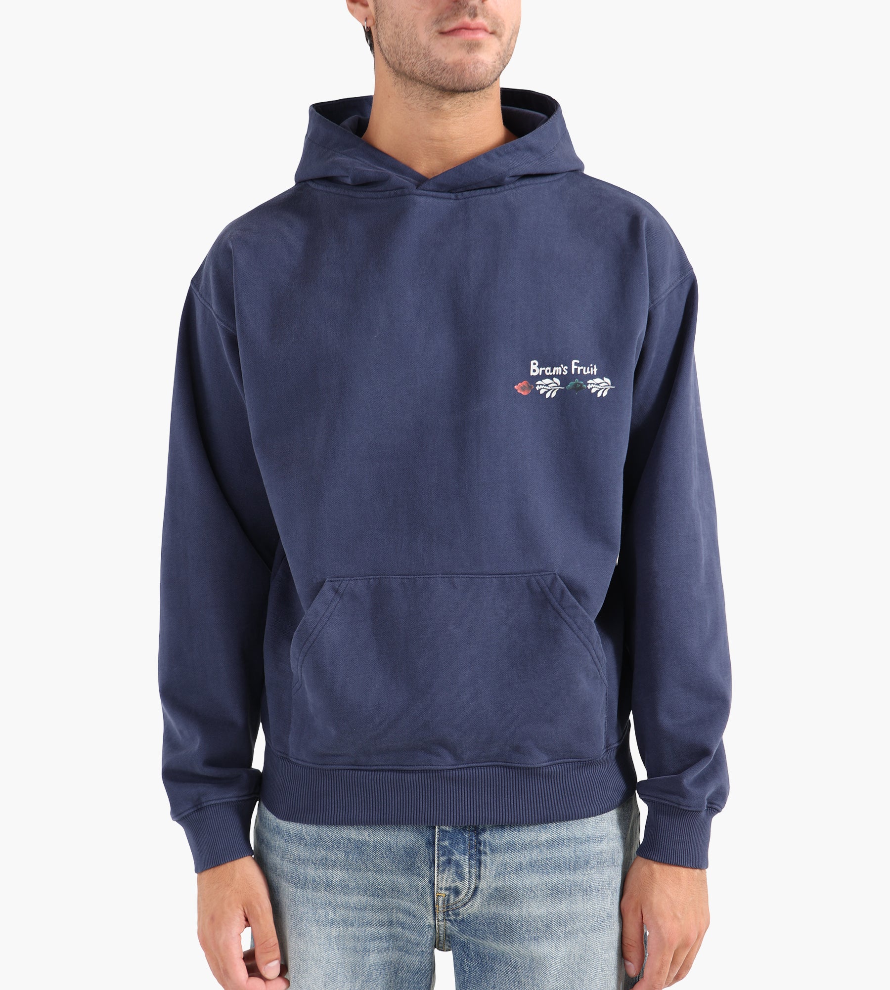 Bram's Fruit Flora Hoodie Washed Navy
