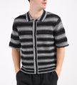 ACMH By Magic Castles Crochet Knit Shirt Black Gradient
