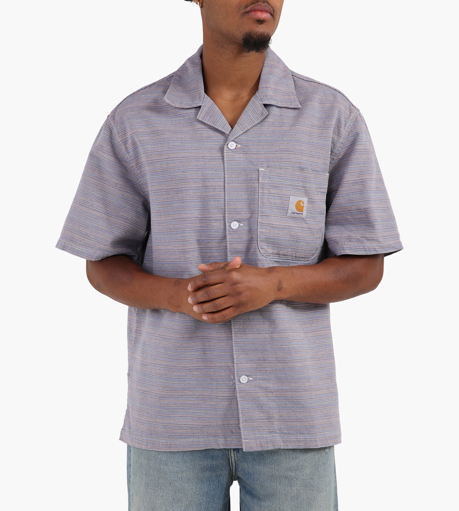 Carhartt WIP Short Sleeve Gellar Shirt Gellar Stripe, Multicolor