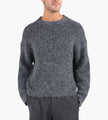 OLAF Hairy Knitted Crewneck Charcoal