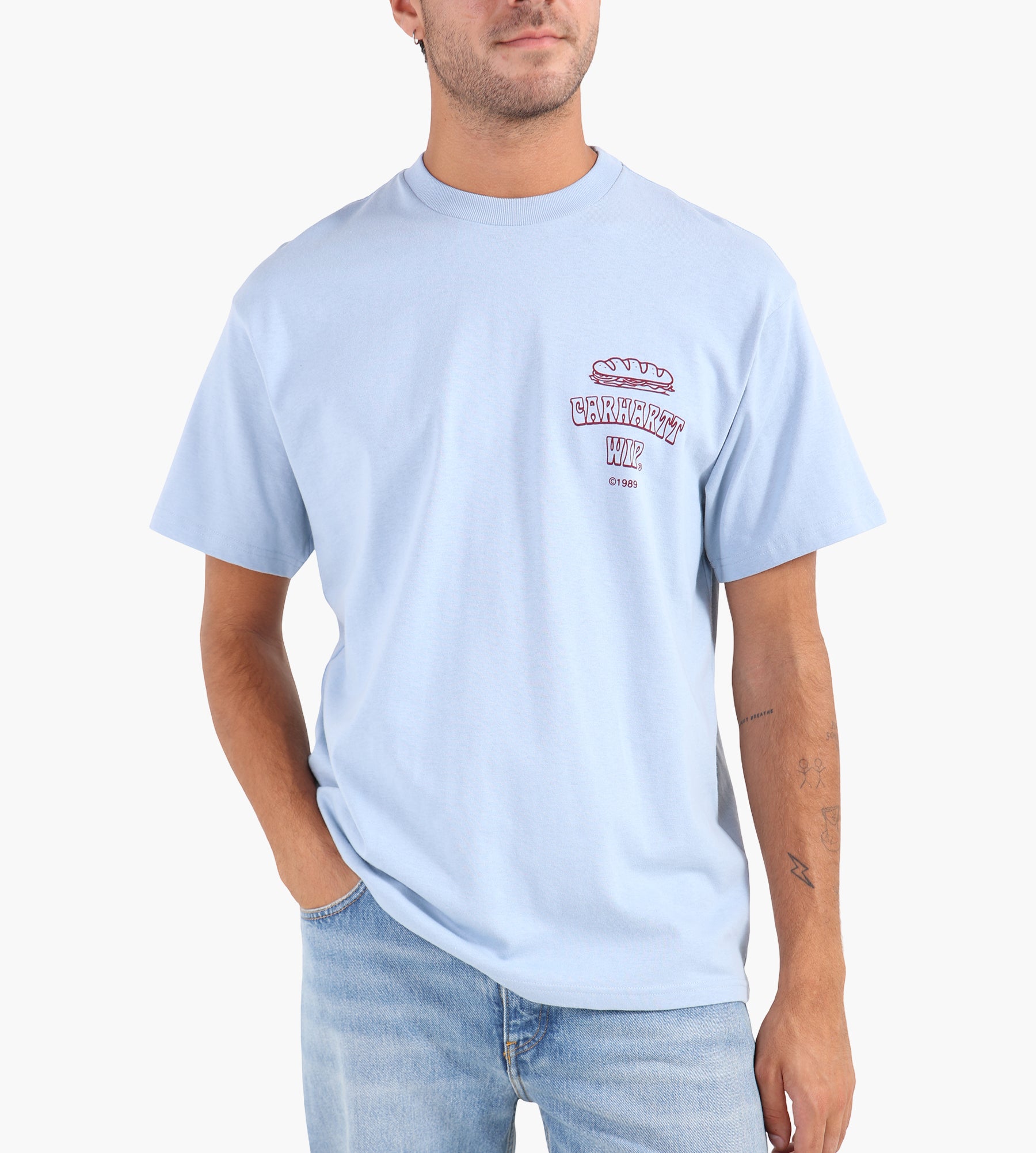 Carhartt WIP Sandwich T-Shirt Blue Fog