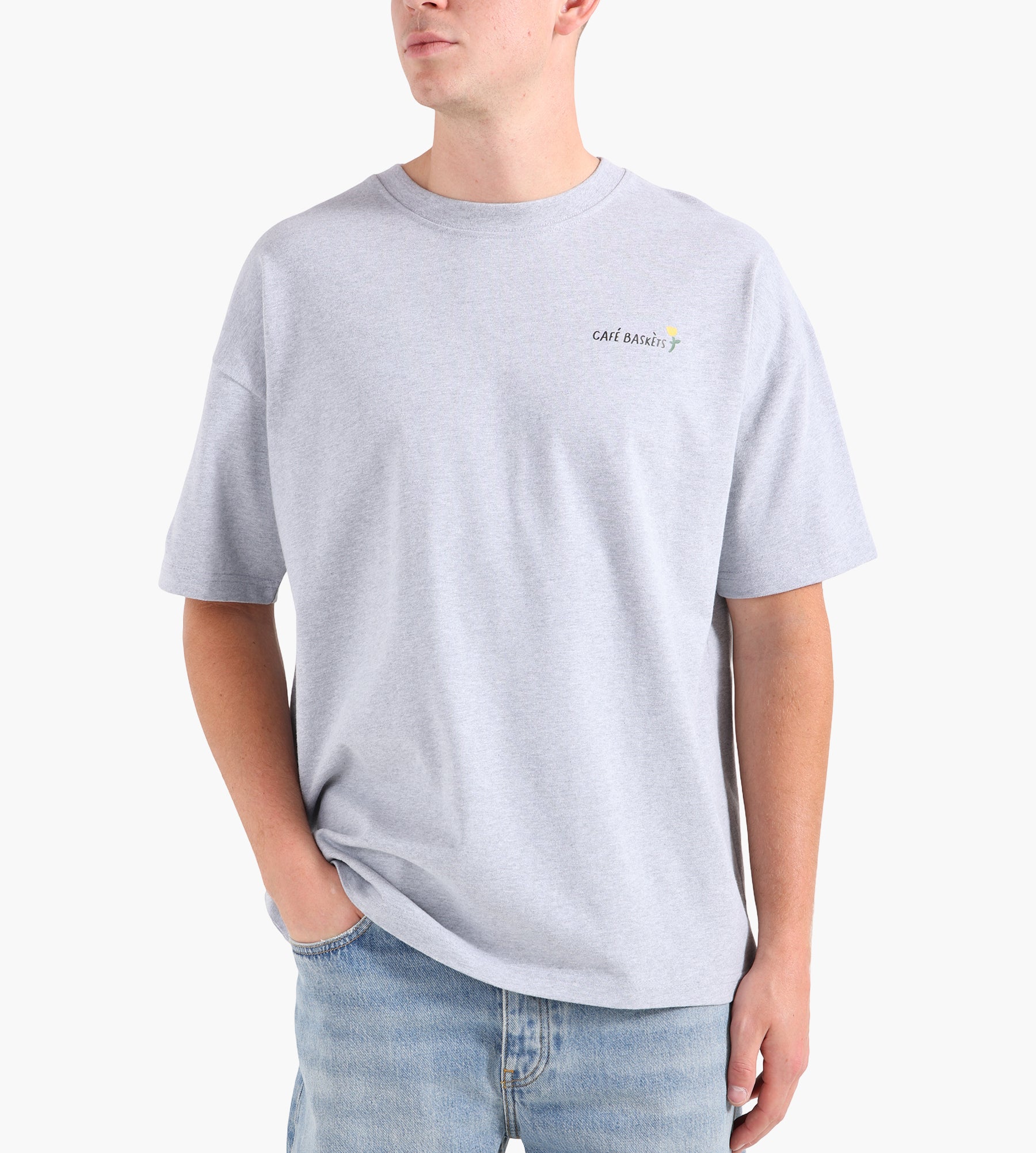 Café Baskèts Still Life Tee Ash Grey