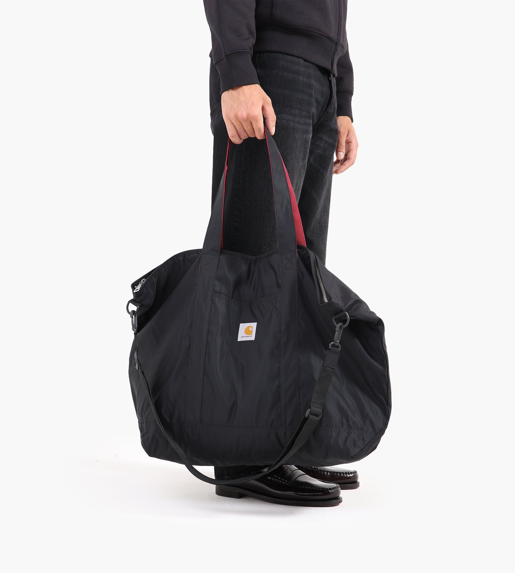 Carhartt WIP Alumni Tote Bag Black Scarlet