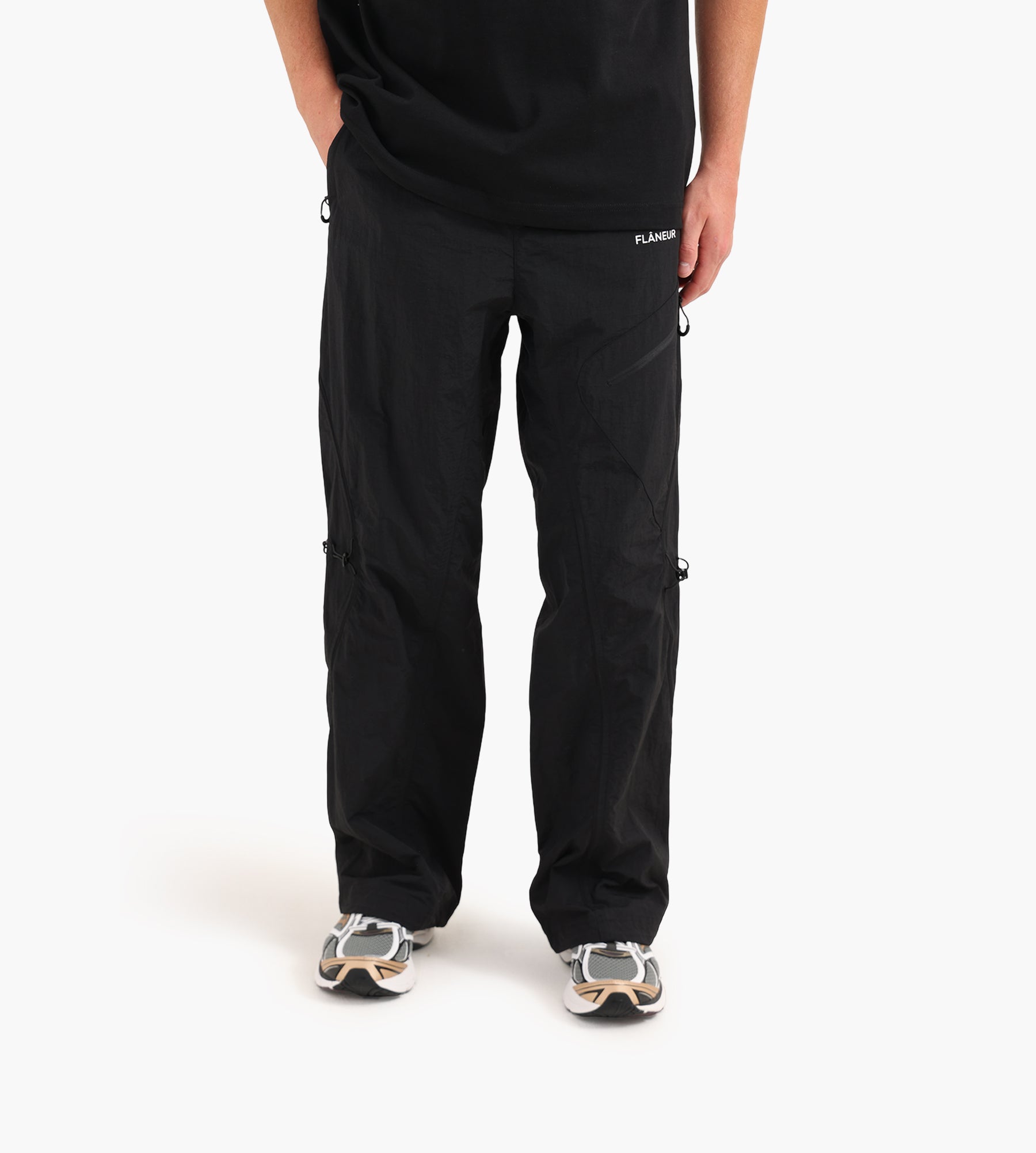 Flâneur Turtle Nylon Trousers Black