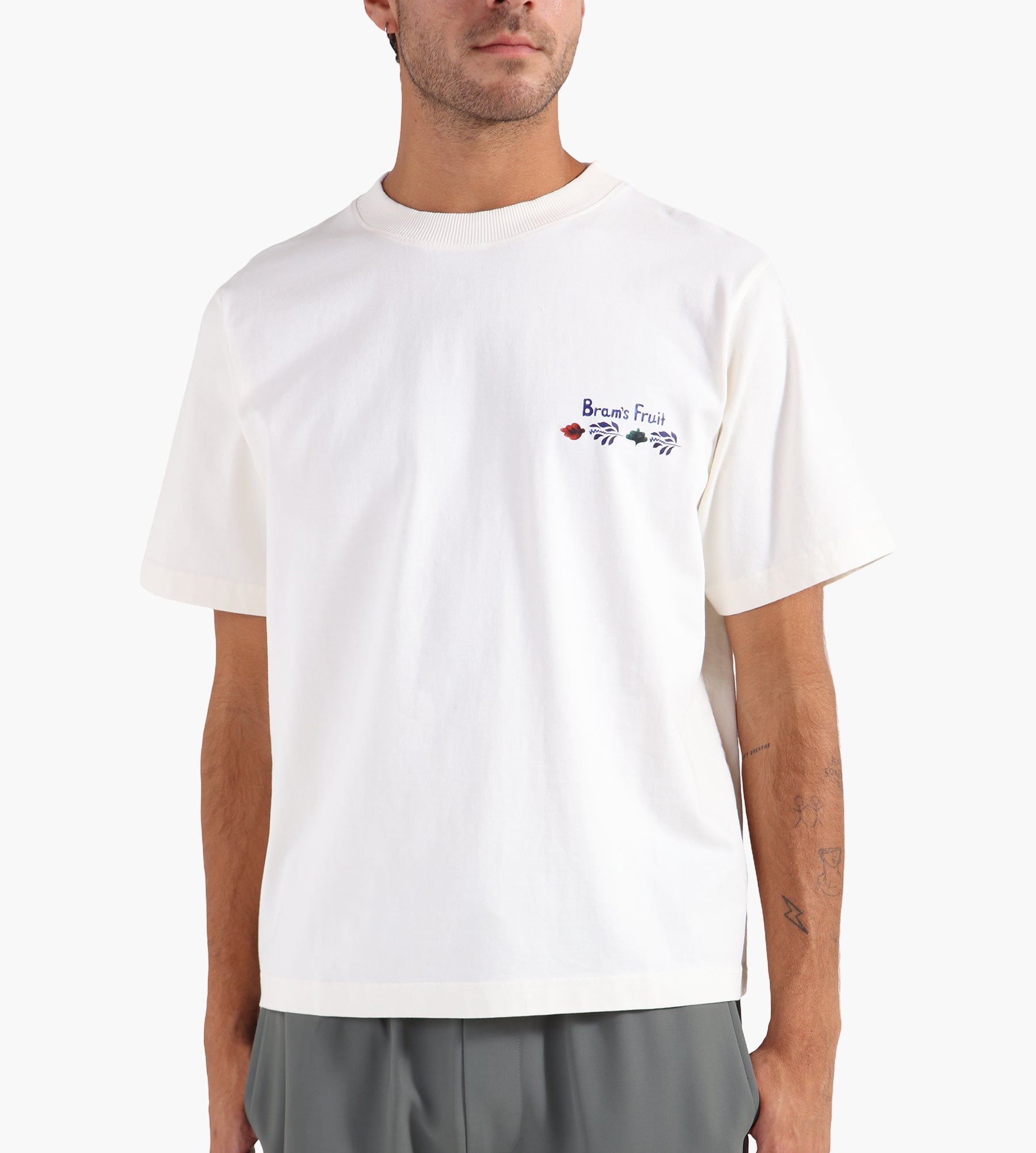 Bram's Fruit Flora T-shirt Solid White