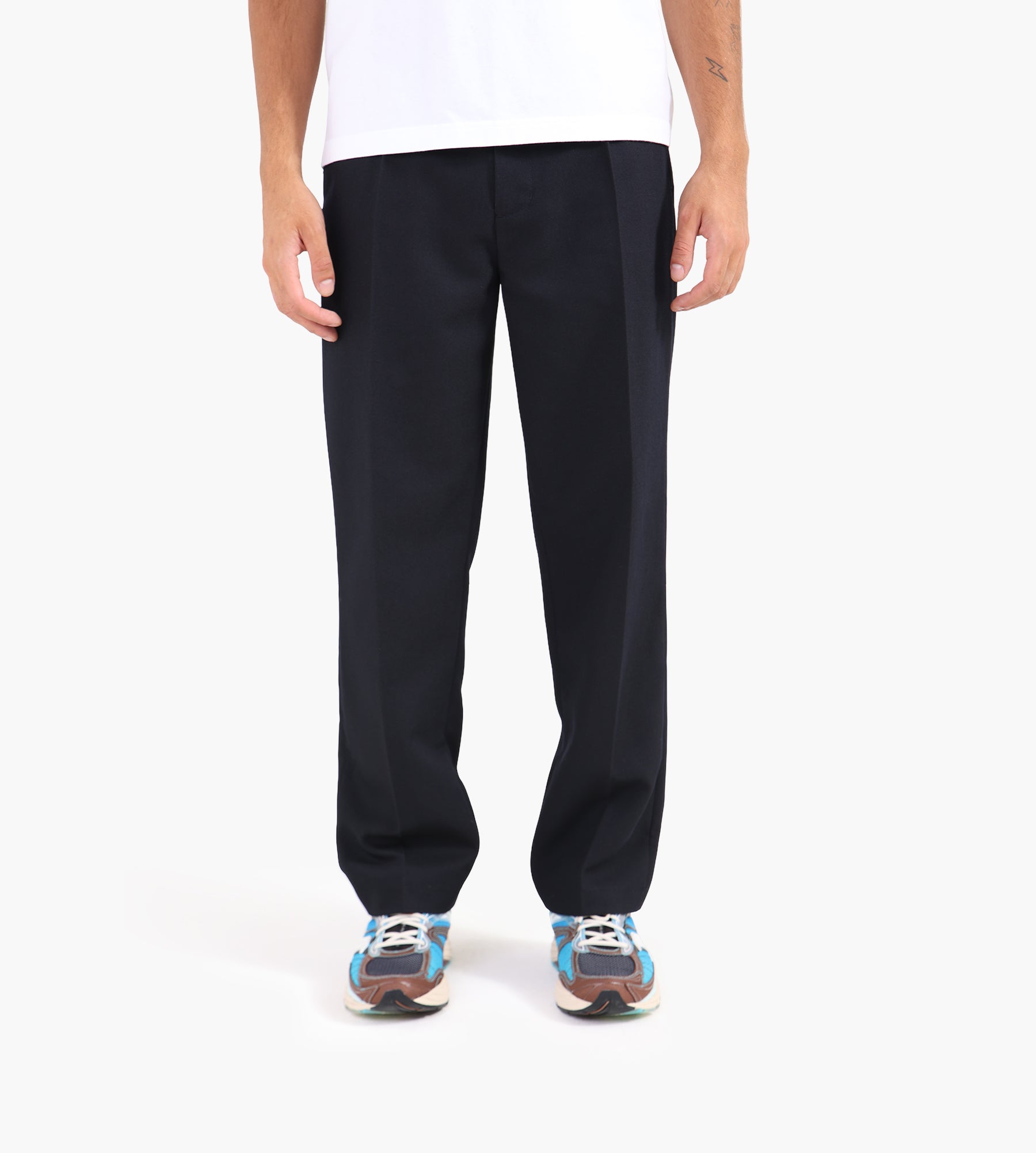 OLAF Regular Twill Pleated Chino’s Charcoal