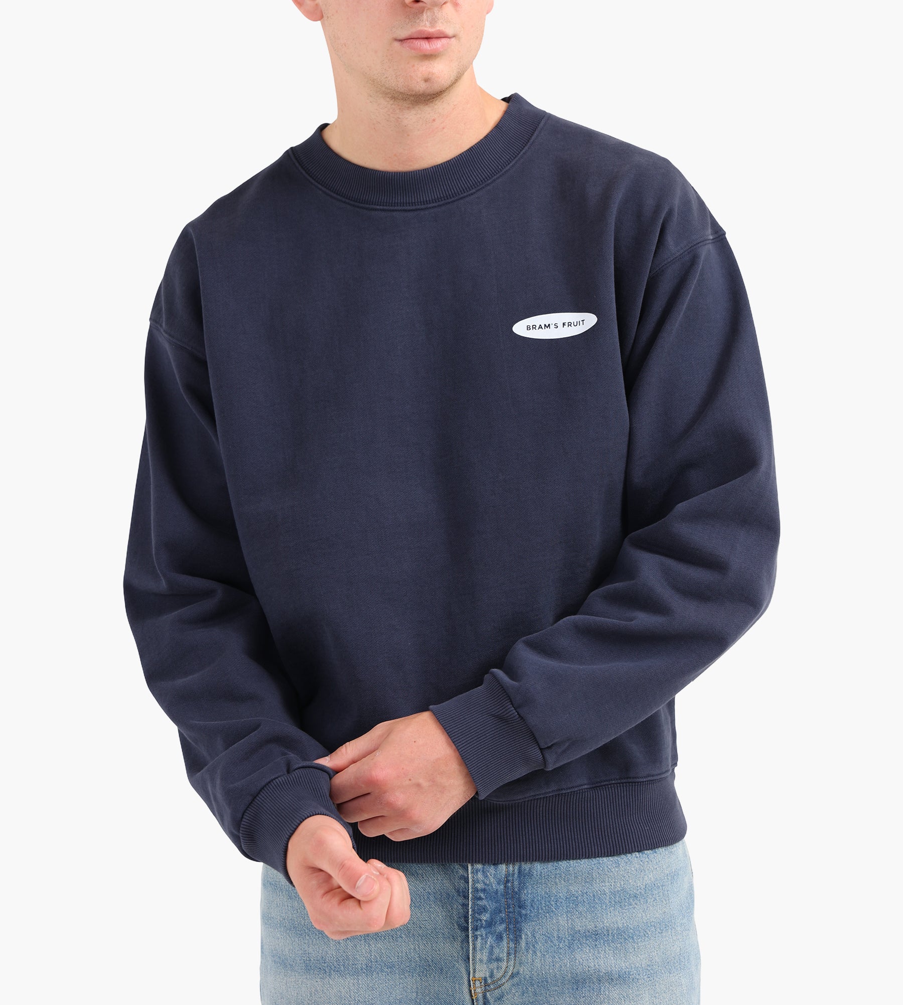 Bram's Fruit “F*ck Off” Crewneck Navy