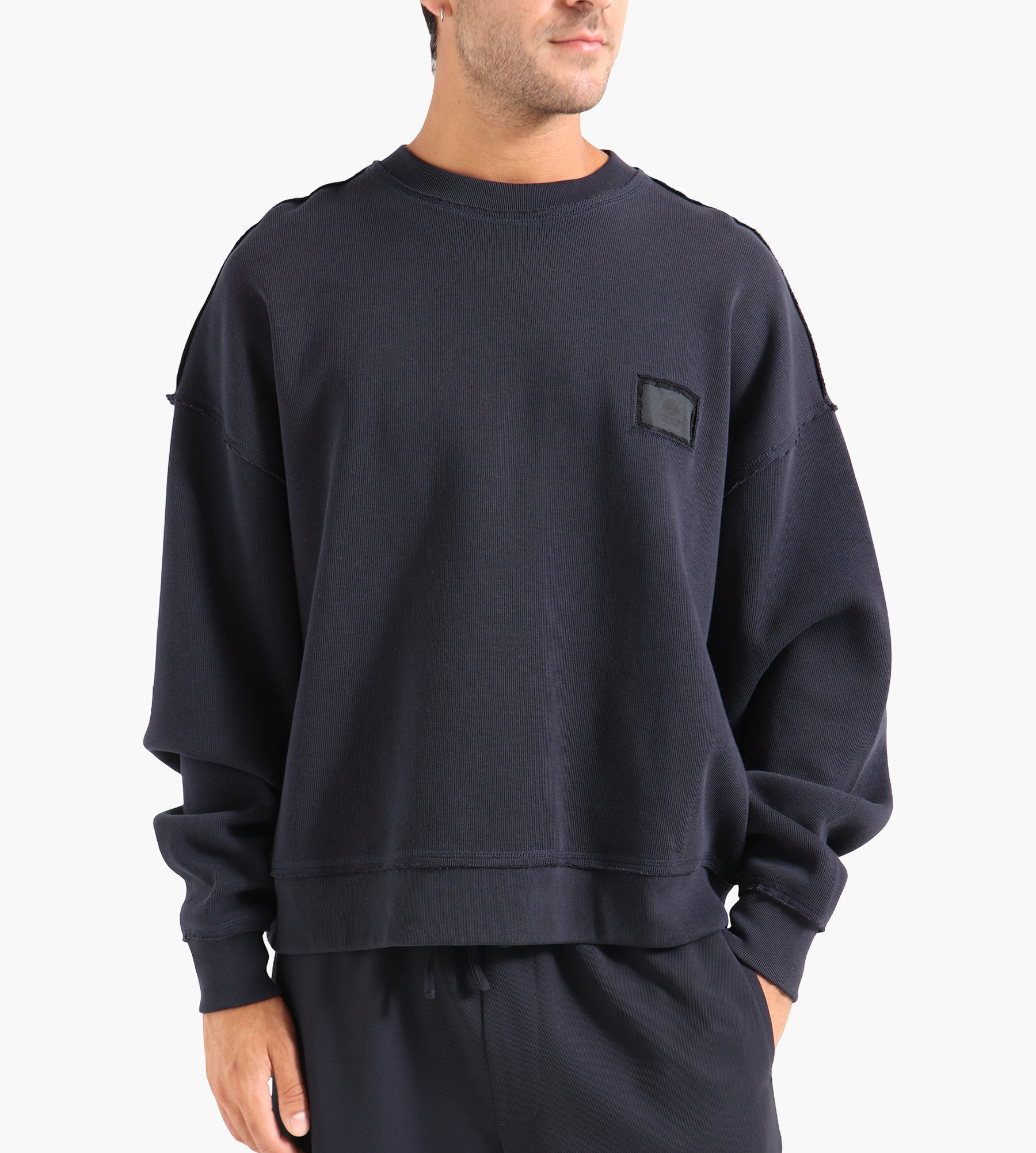 New Amsterdam Surf Association Lace Crewneck Night Black