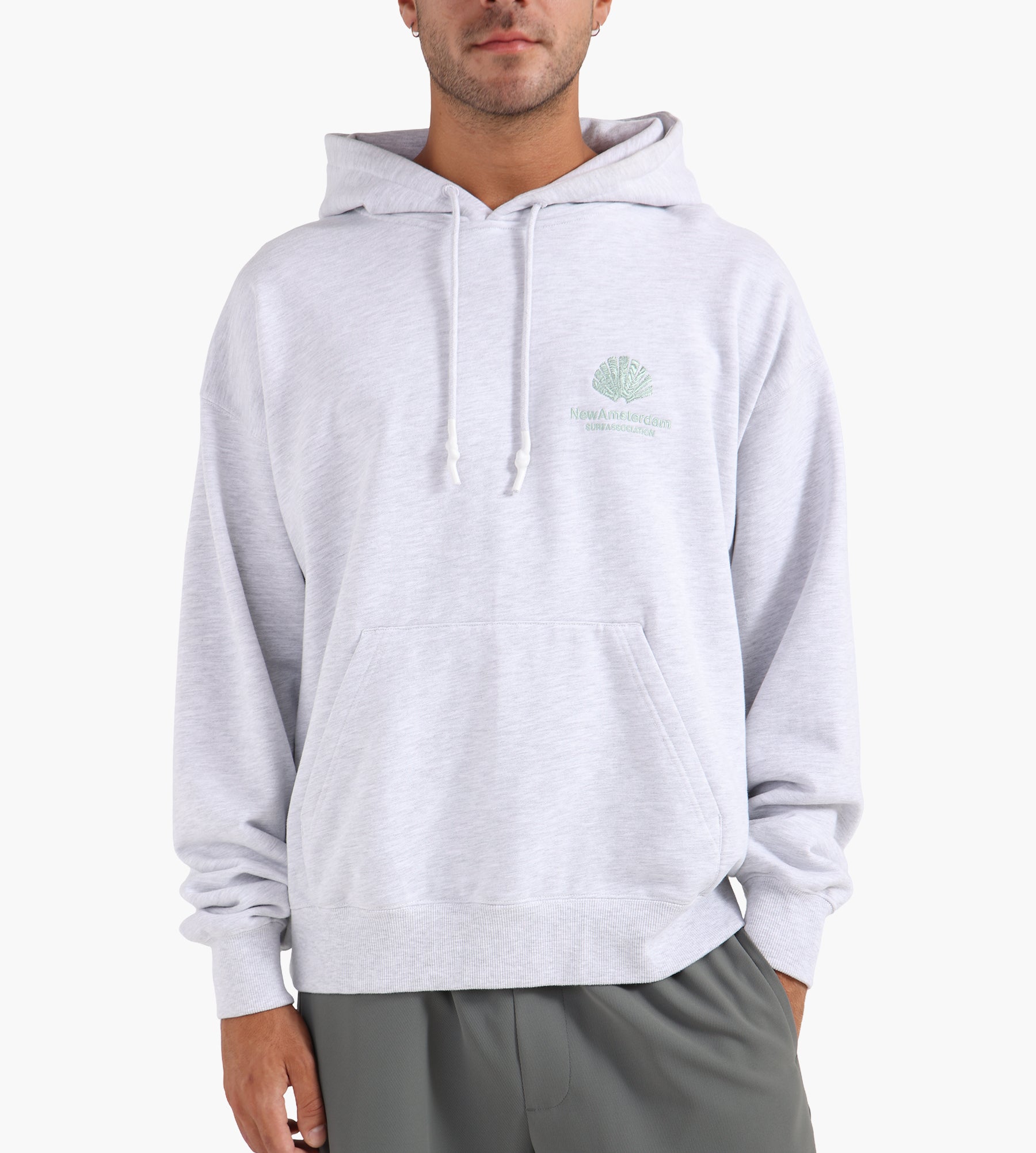 New Amsterdam Surf Association Logo Hoodie Ash Teal