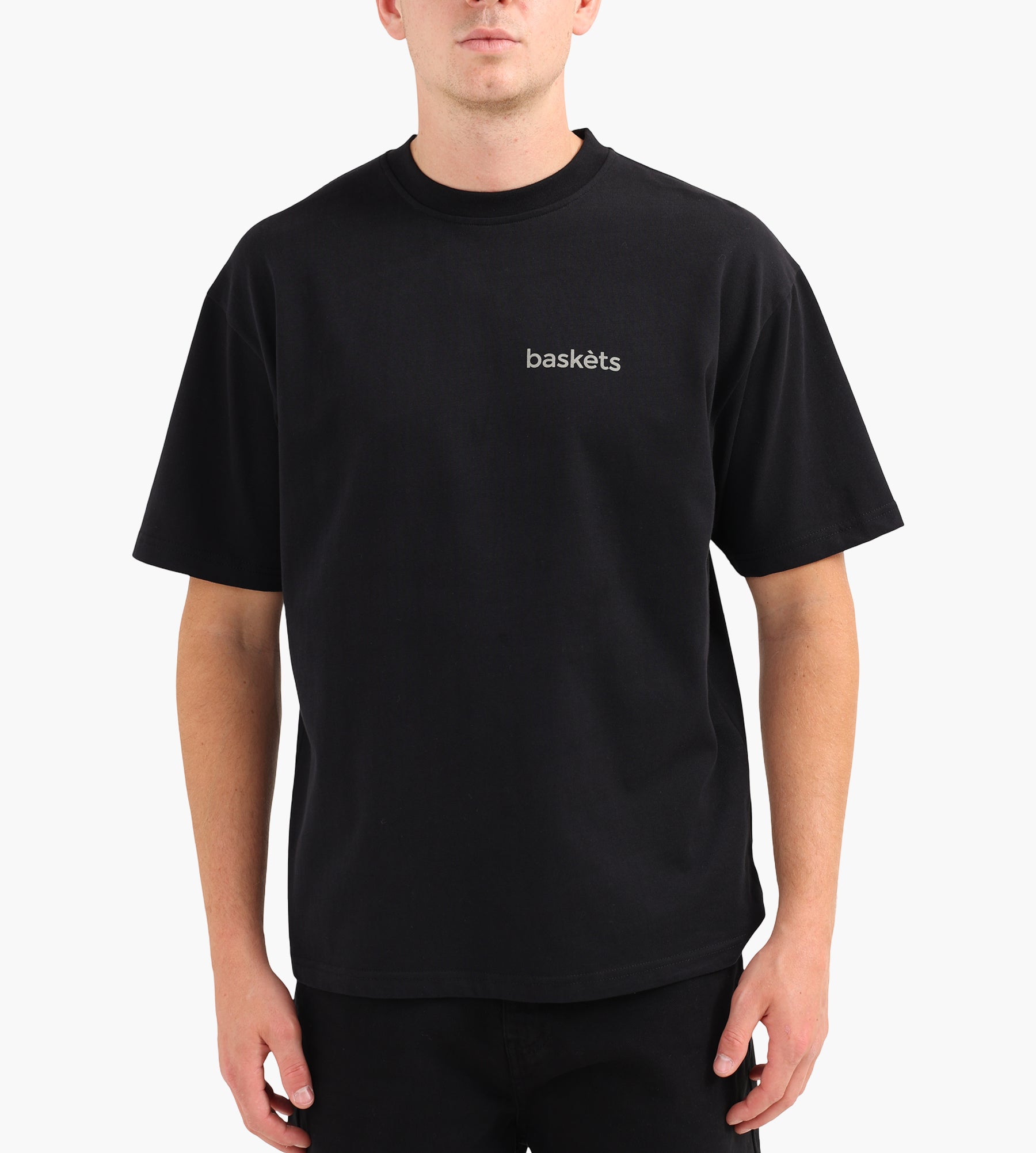 Baskèts Centered Logo Tee Black Antracite