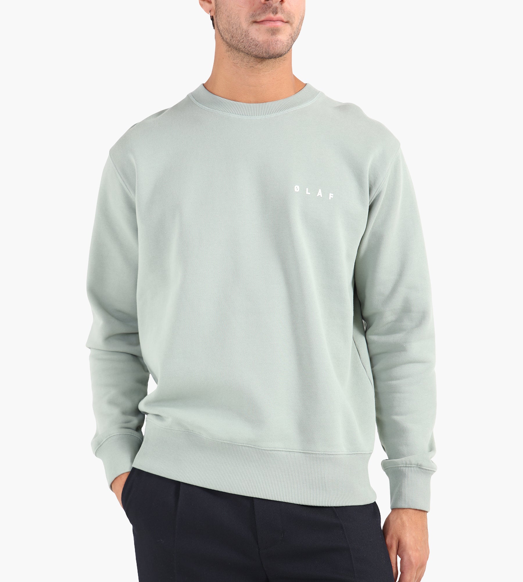OLAF Lined Face Crewneck Green Milieu