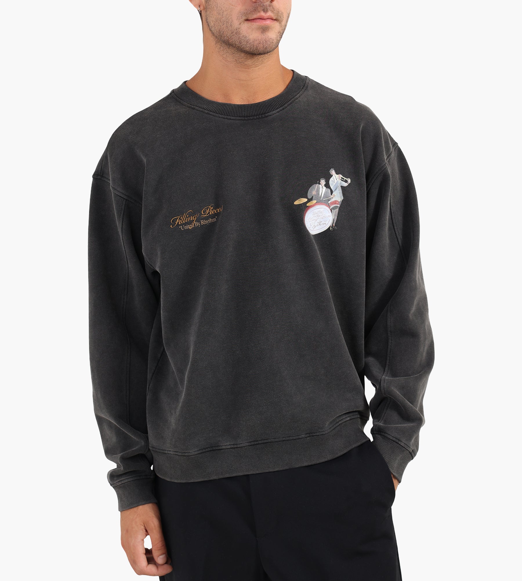 Filling Pieces Sweatshirt Band Vintage Black