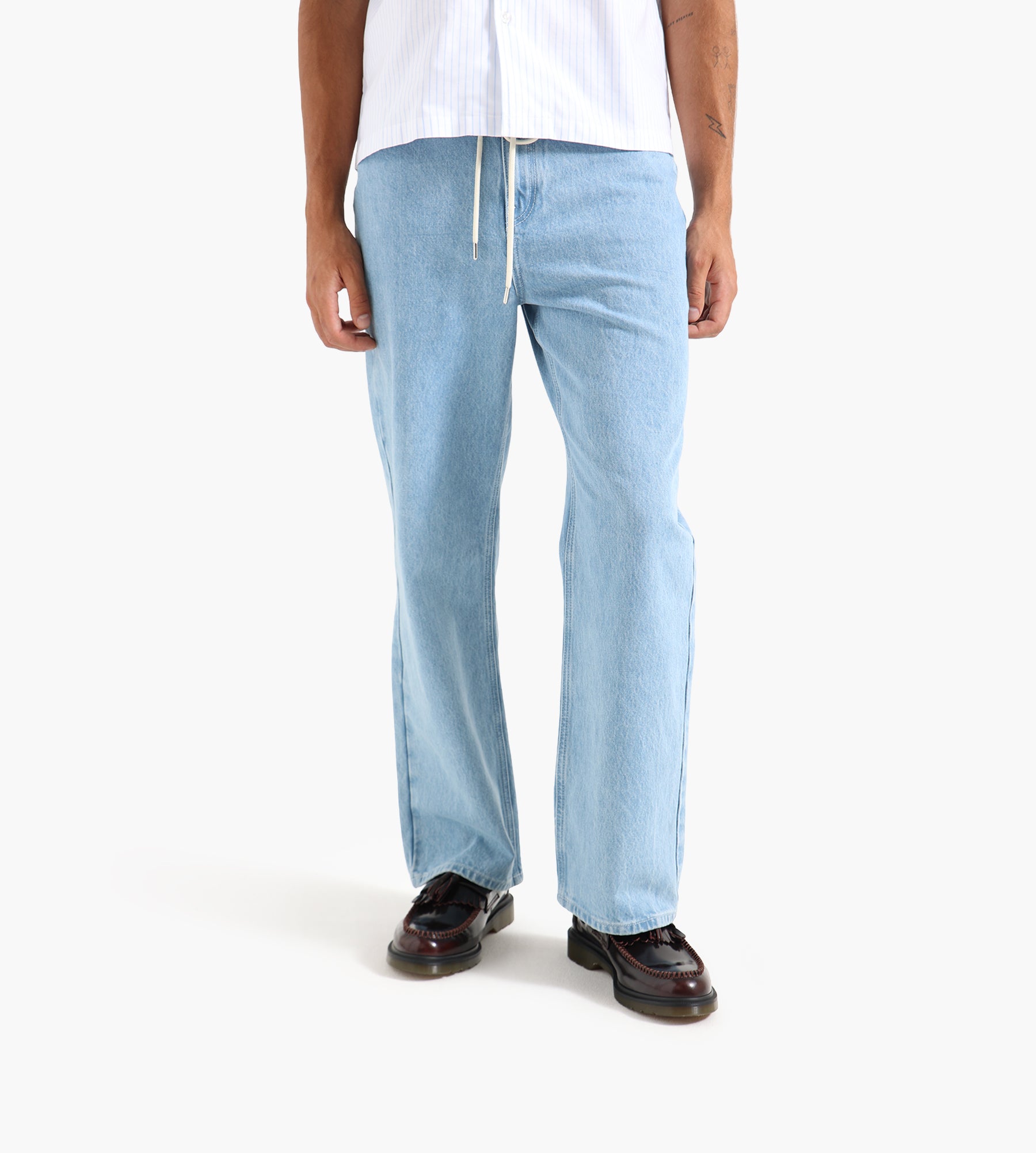 about:blank Relaxed Denim Jeans Light Blue Wash