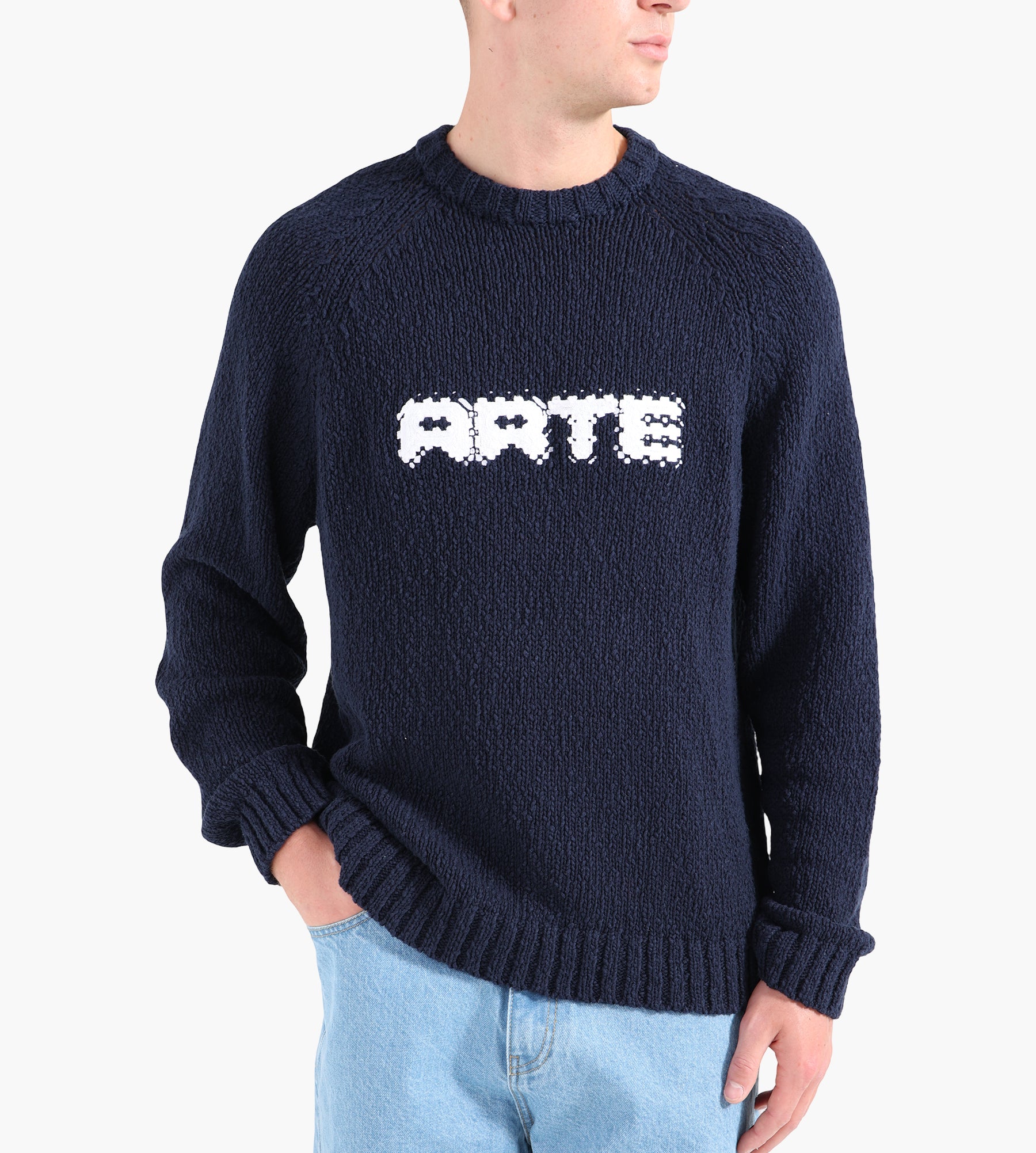 Arte Antwerp Pixel Front Knit Navy